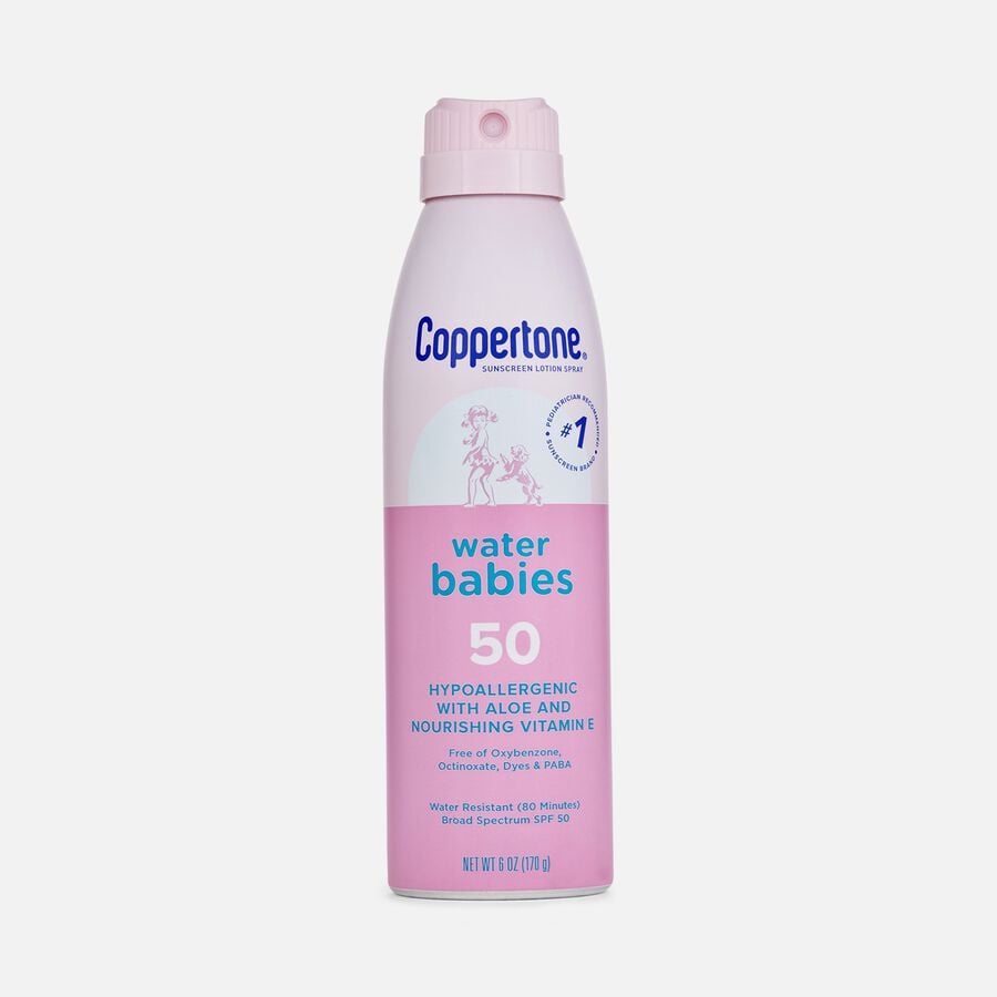 Coppertone WaterBabies Sunscreen Spray, SPF 50, 6 oz., , large image number 0