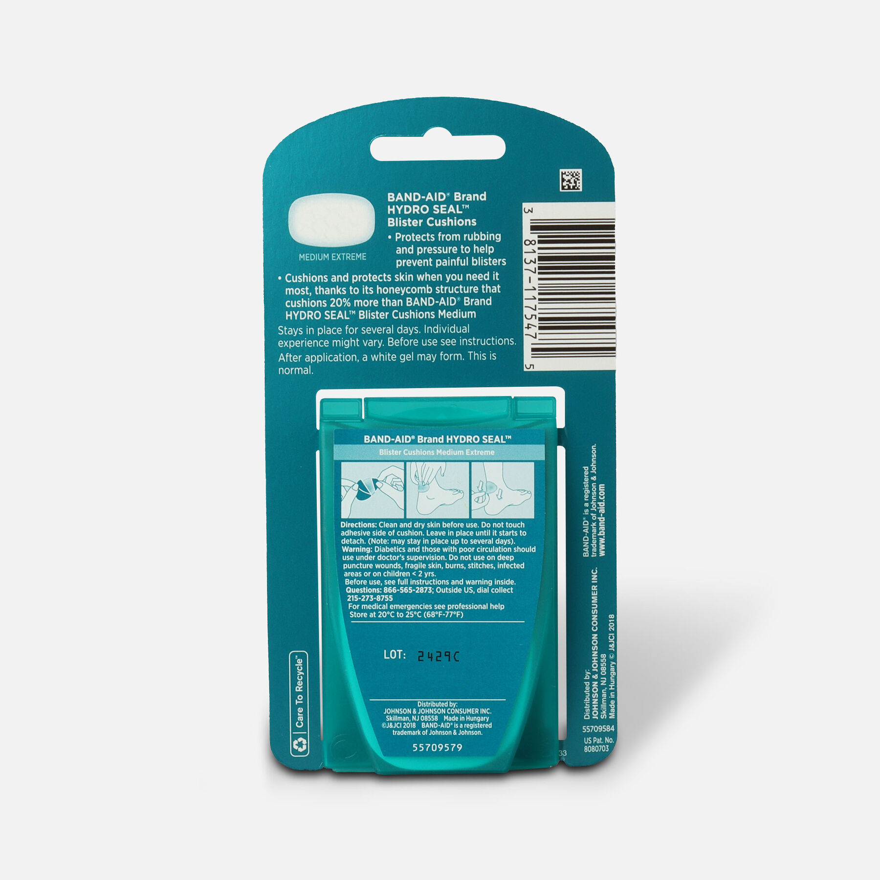 FSA Eligible BandAid Hydro Seal Blister Cushion Bandages, Extreme