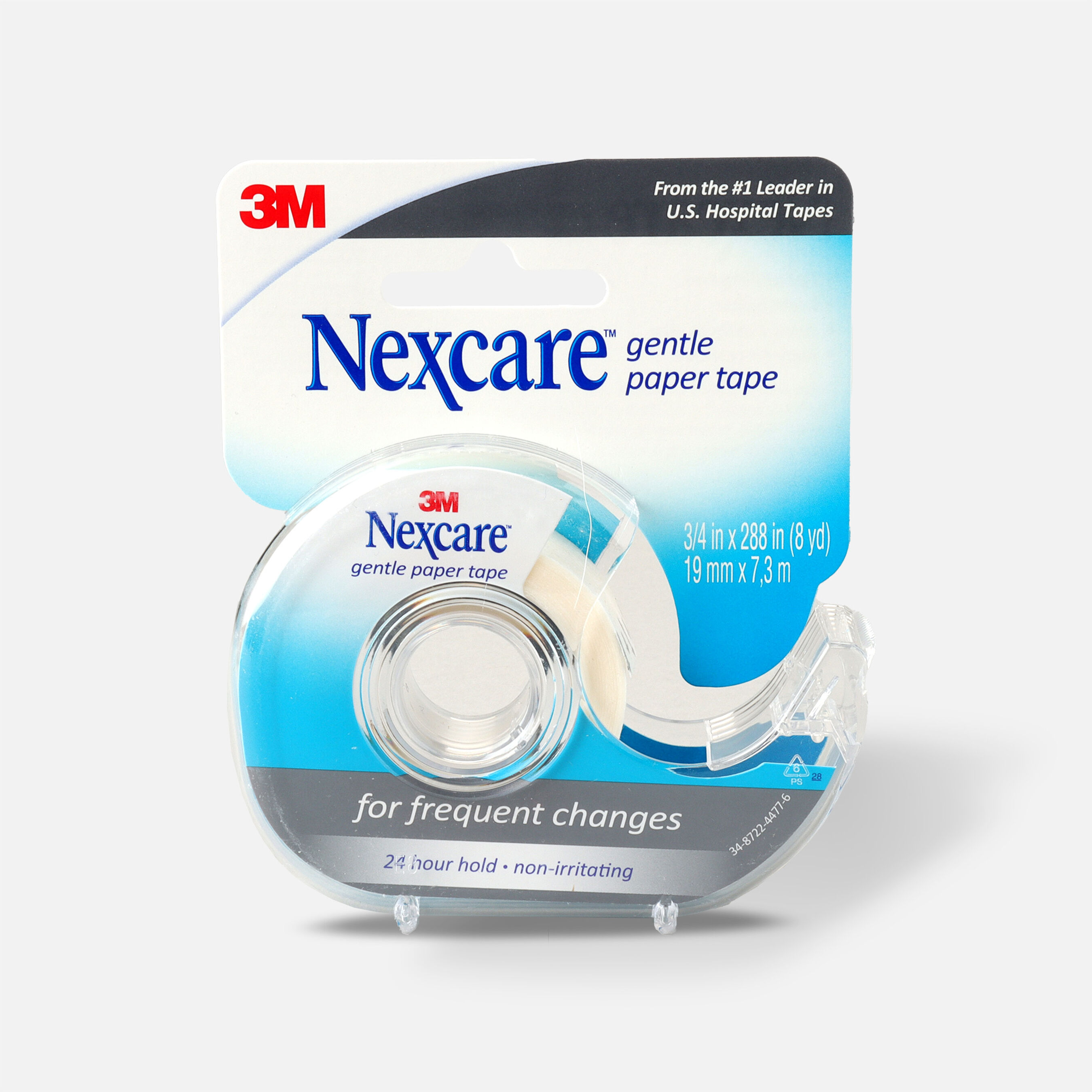 Nexcare First Aid Tape with Dispenser, Gentle Paper, 3/4 in. x 8yds 1ct
