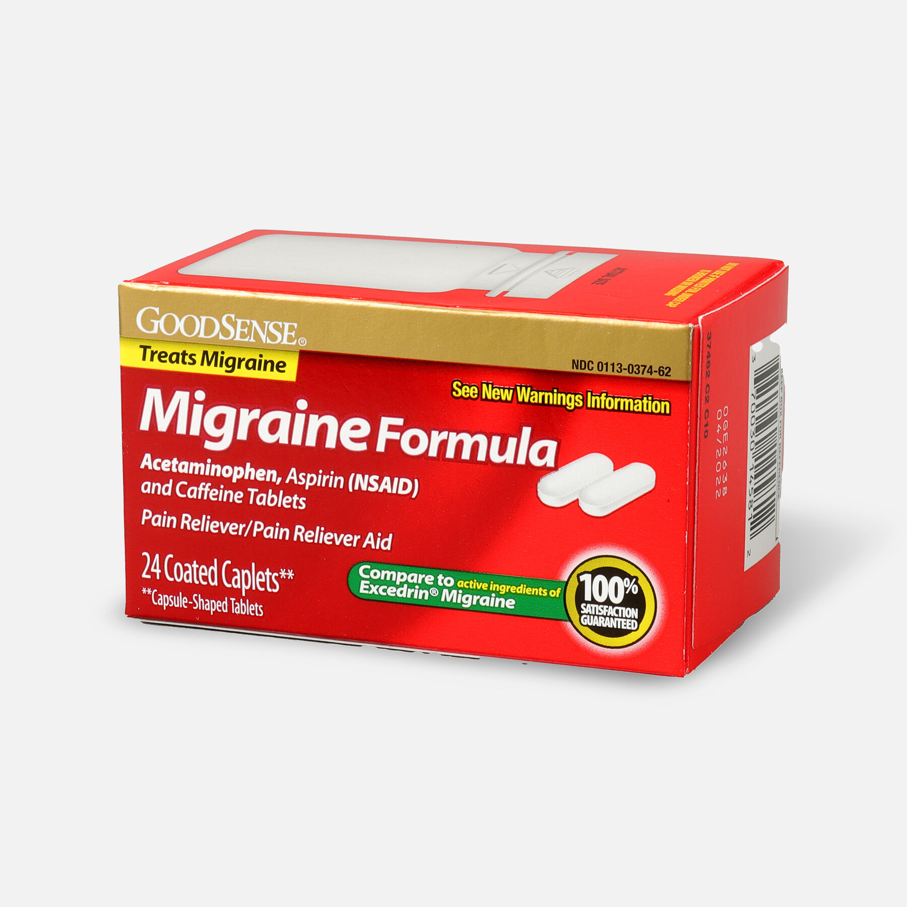 GoodSense® Migraine Relief CTD Caplet (APAP, Aspirin ,Caffeine)