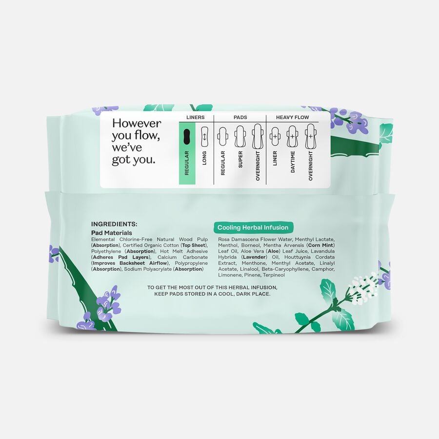 The Honey Pot 100% Organic Top Sheet Everyday Herbal Pantiliners, 30 ct. (2-Pack), , large image number 1