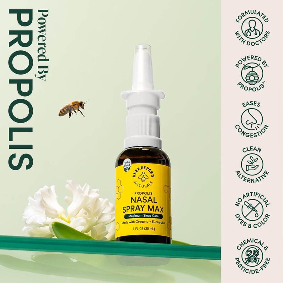Beekeeper's Naturals Nasal Spray+ Max, 1.0 fl oz., , large image number 4
