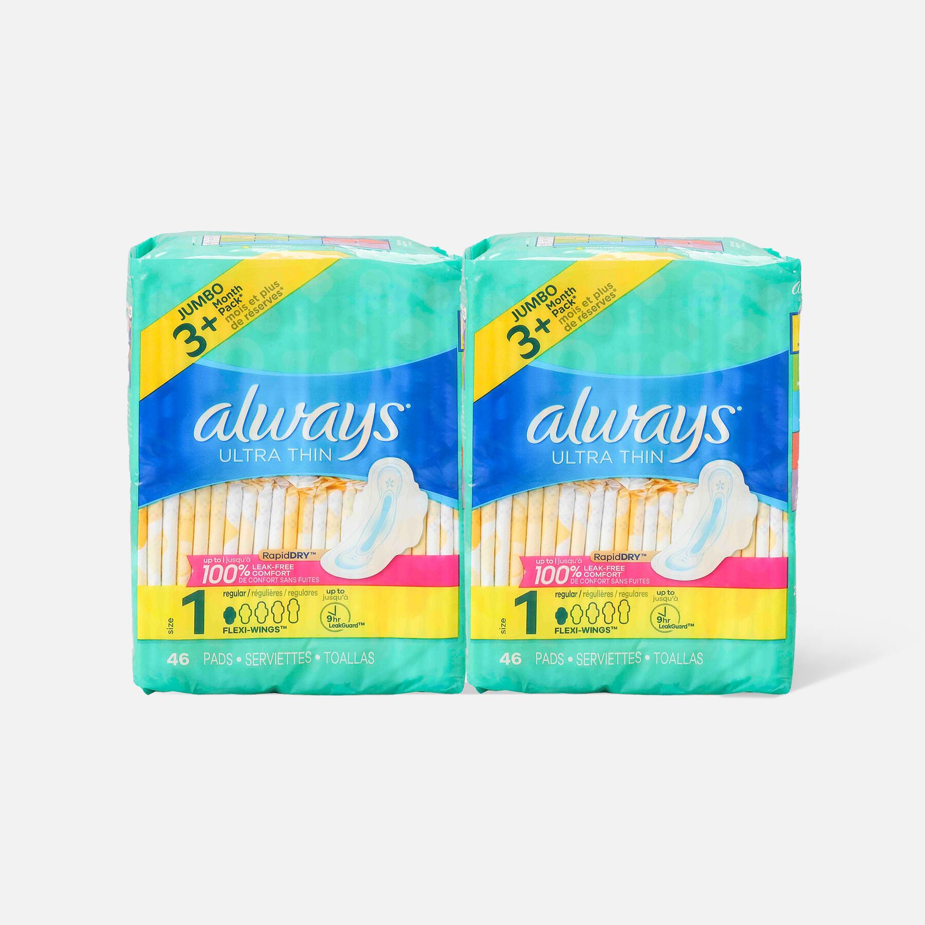 FSA Eligible Always Ultra Thin Pads Size 1 Regular Absorbency Unscented