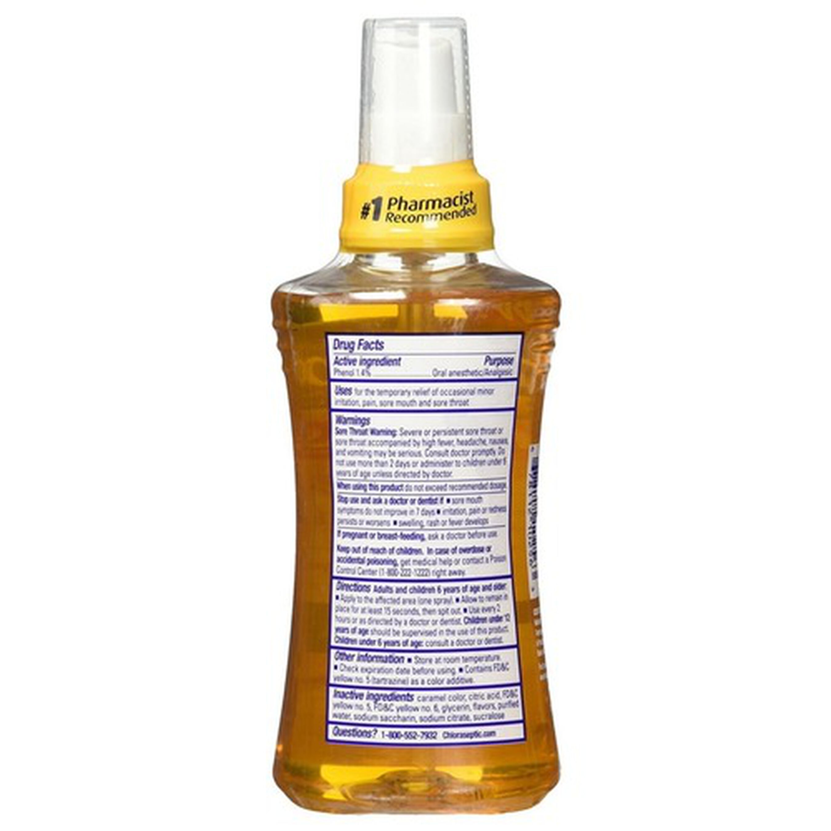 Chloraseptic, Honey Lemon, Warming Sore Throat Spray, 6oz
