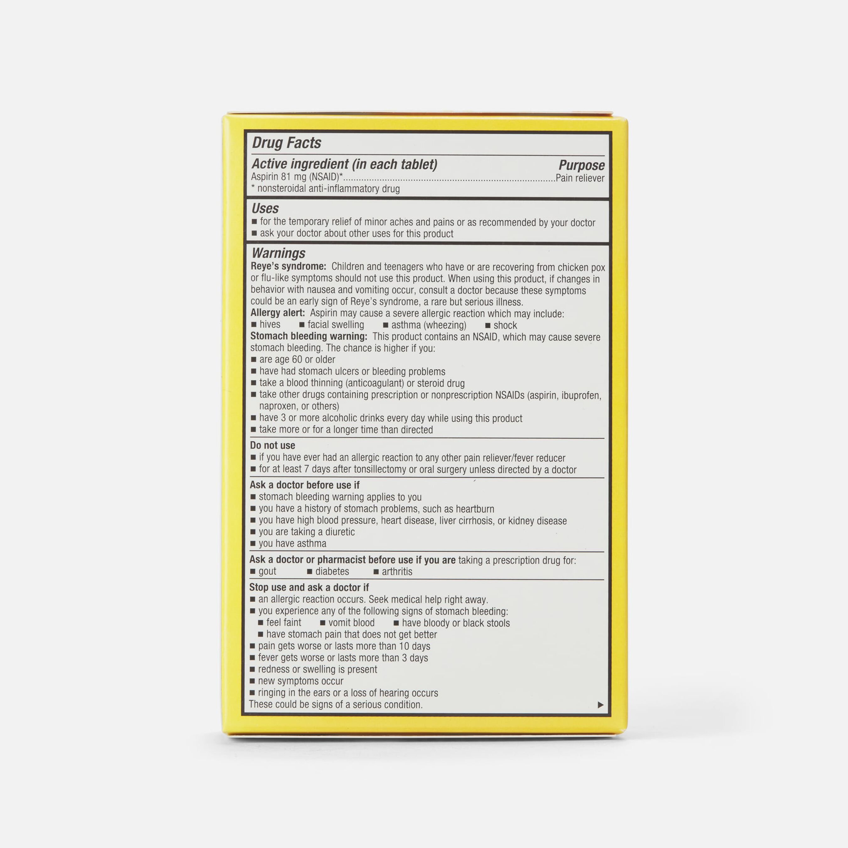 FSA Eligible Caring Mill™ Aspirin Chewable Tablets Pain Reliever (NSAID