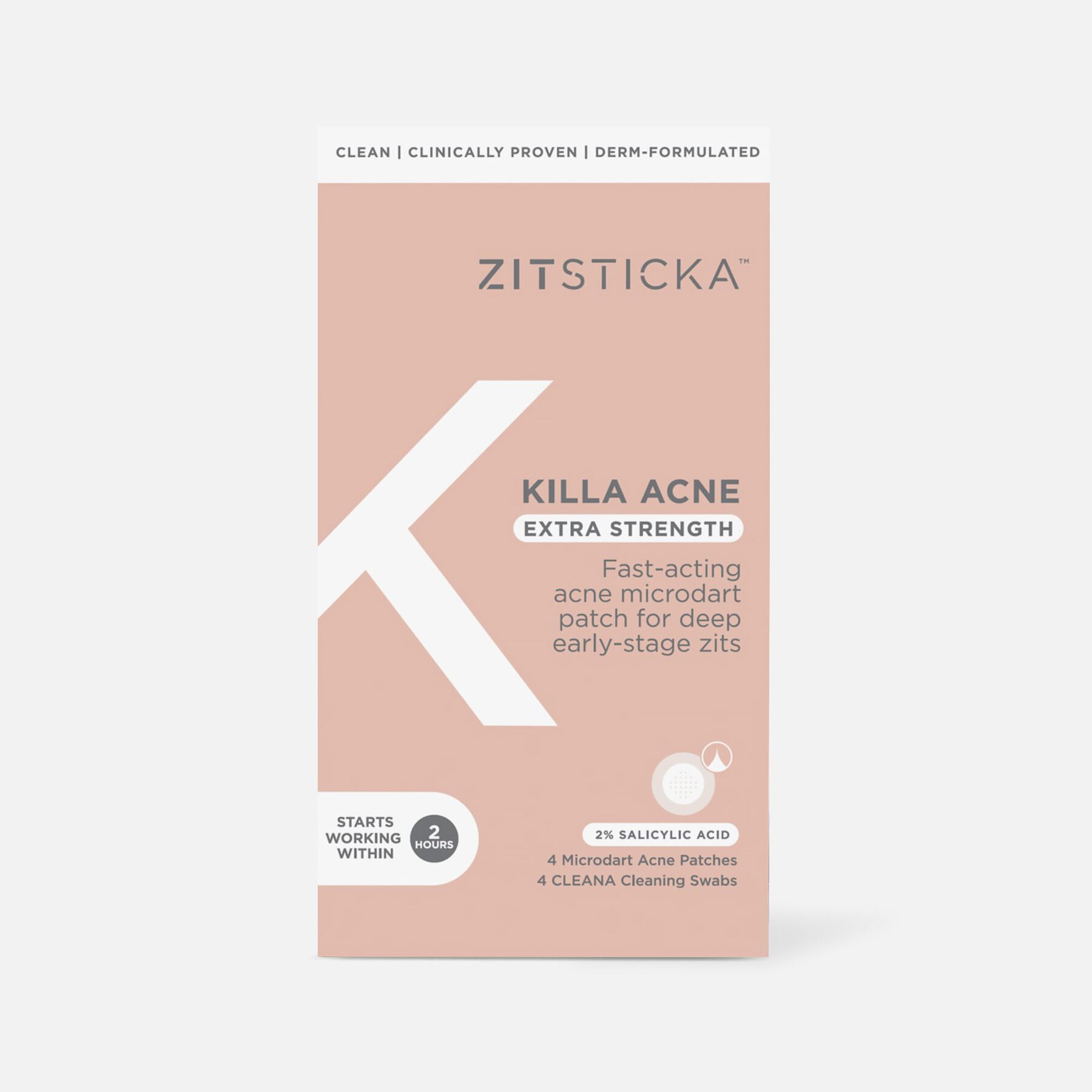 FSA Eligible ZitSticka KILLA ACNE Extra Strength Microdart Patches, 4