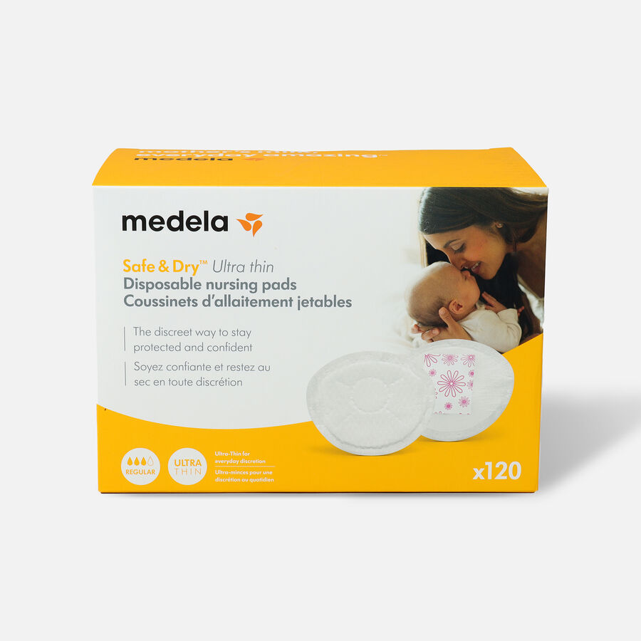 Medela Safe and Dry Thin Disposable Nursing Pad - 120 ct., , large image number 0