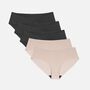 Proof 5-Pack Everyday Panty, Black/Sand (Light Absorbency), , large image number 0