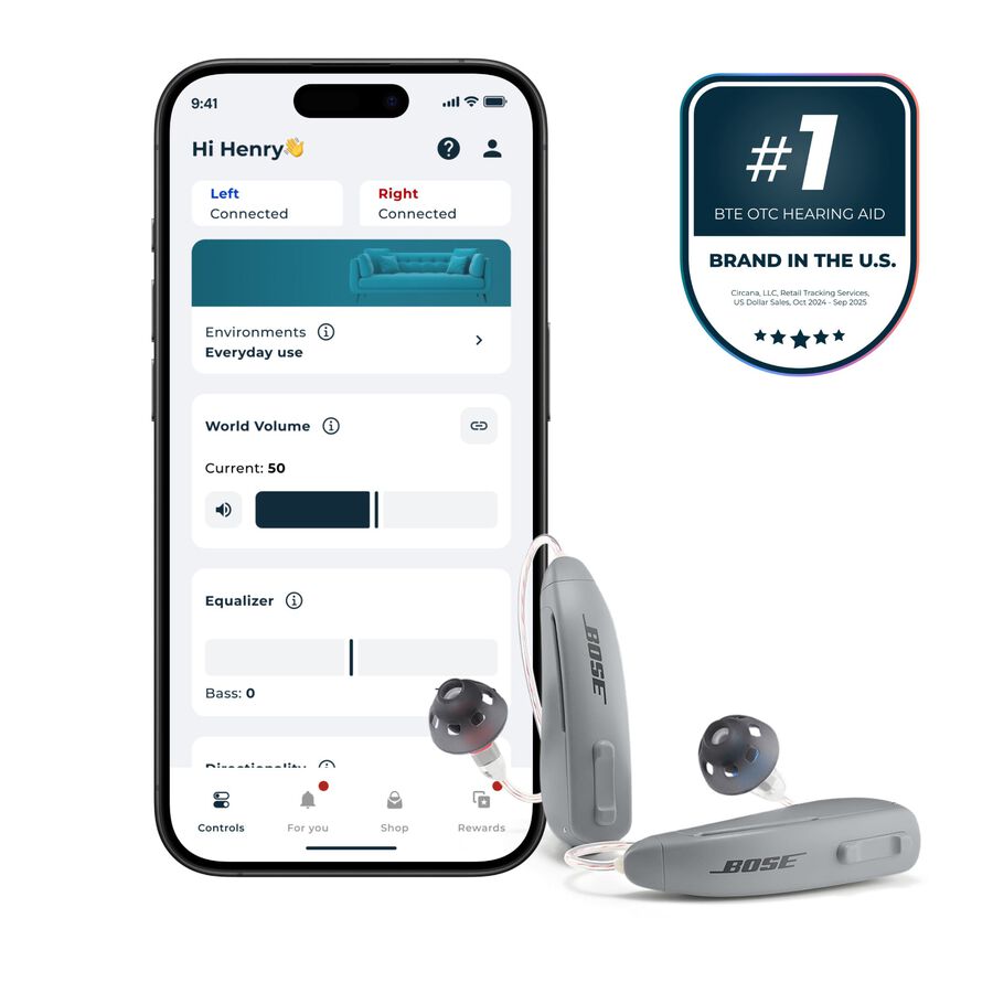 Lexie B1 Powered by Bose Self-fitting OTC Hearing Aids, , large image number 1