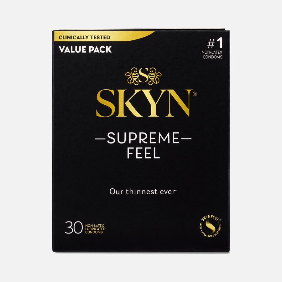 SKYN Supreme Feel, Non-Latex Lubricated Condoms, 30 ct., , large image number 0