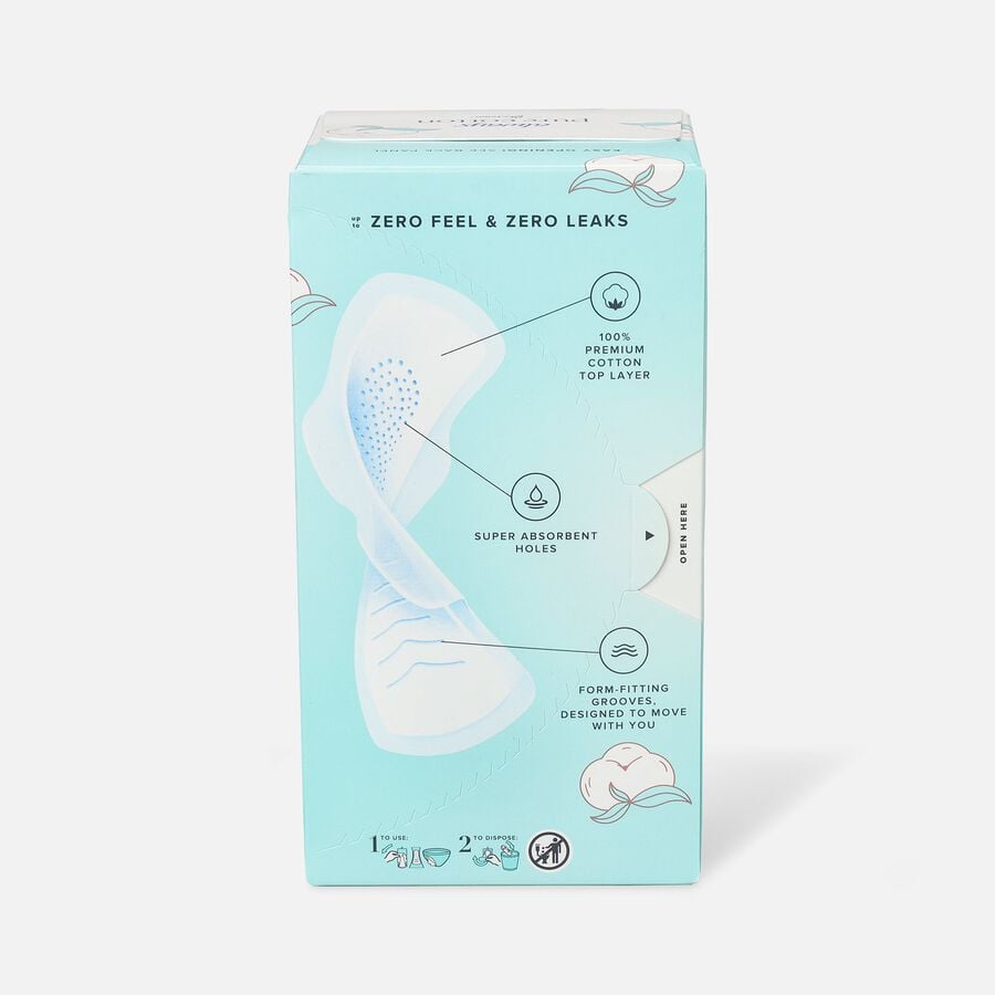 FSA Eligible Always Pure Cotton with FlexFoam Pads for Women Size 2 Heavy Flow Absorbency, with
