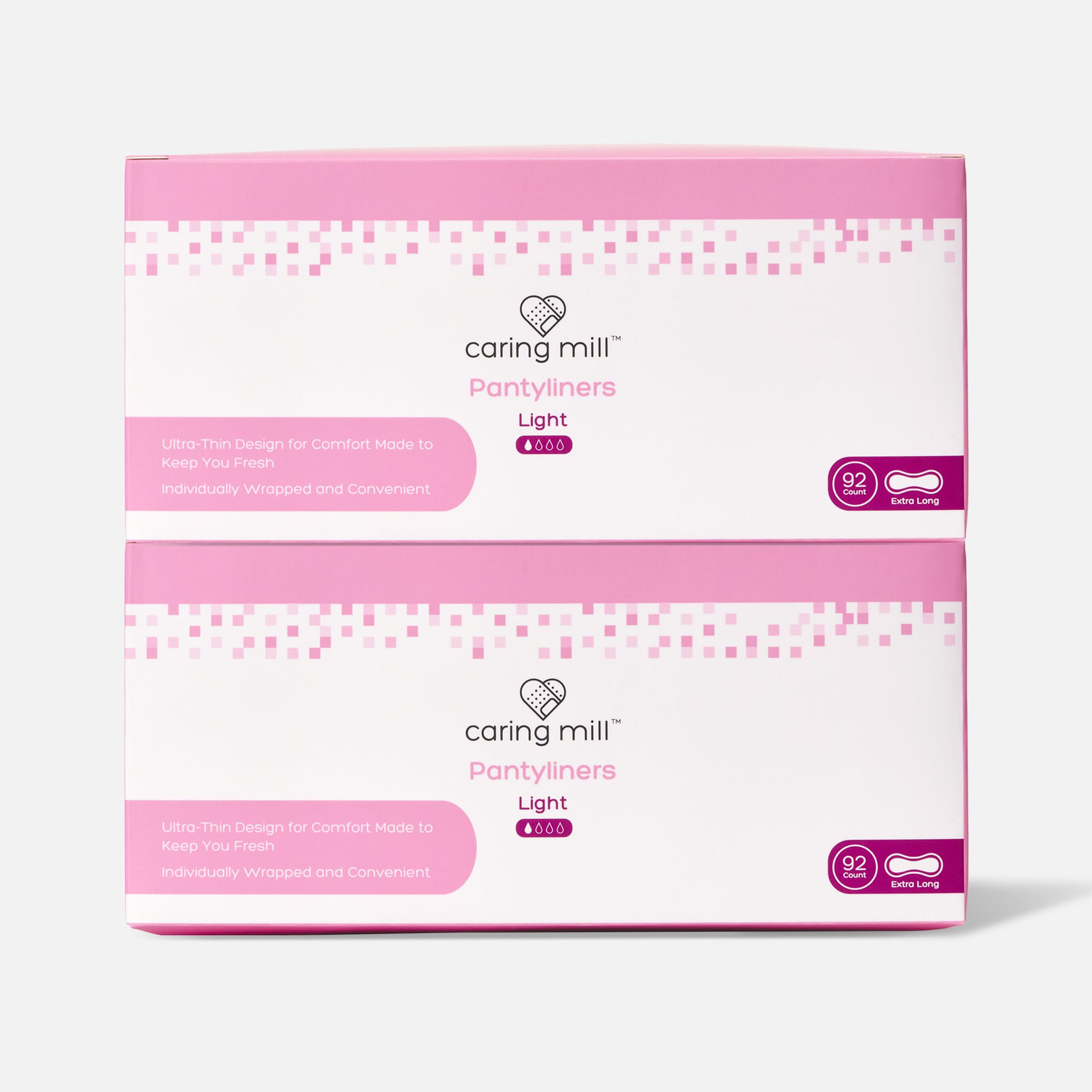 FSA Eligible Caring Mill™ Extra Long Daily Panty Liners, 92 ct. (2Pack