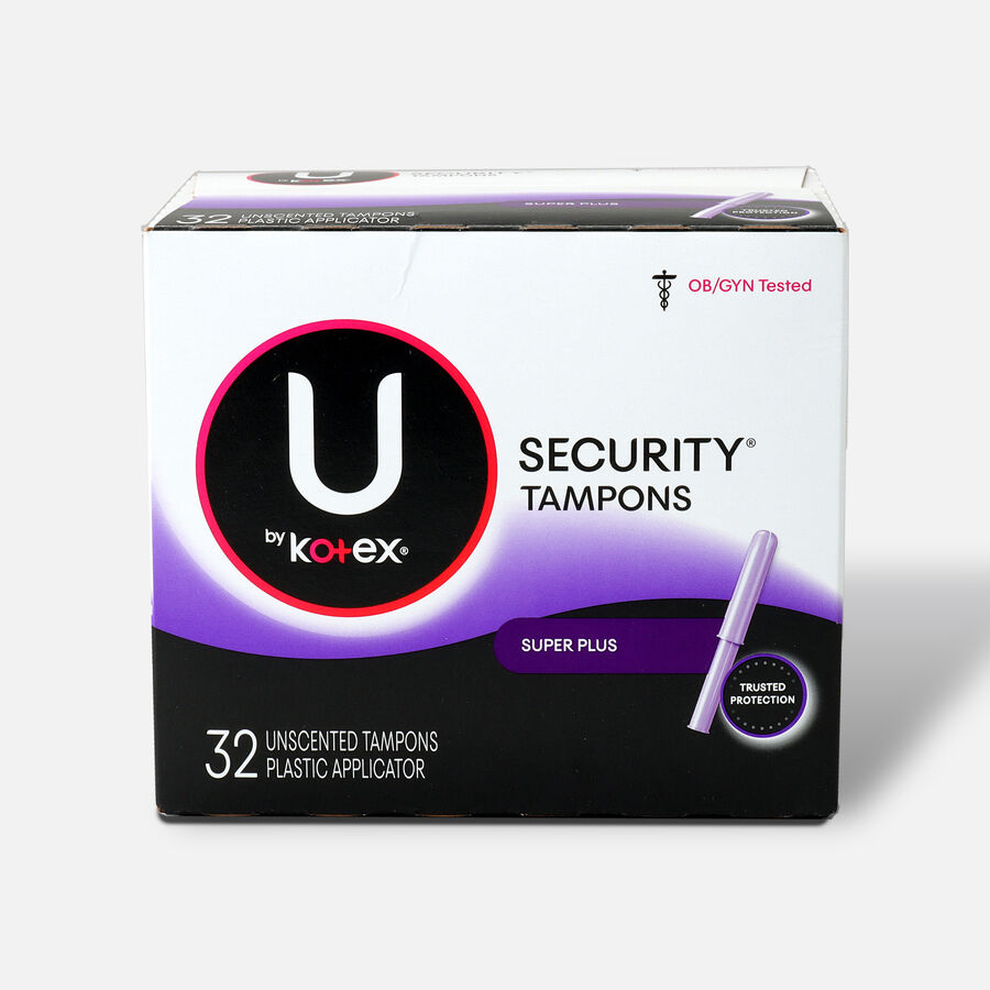U by Kotex Security Tampons, Super Plus Absorbency, Unscented, 32 Count