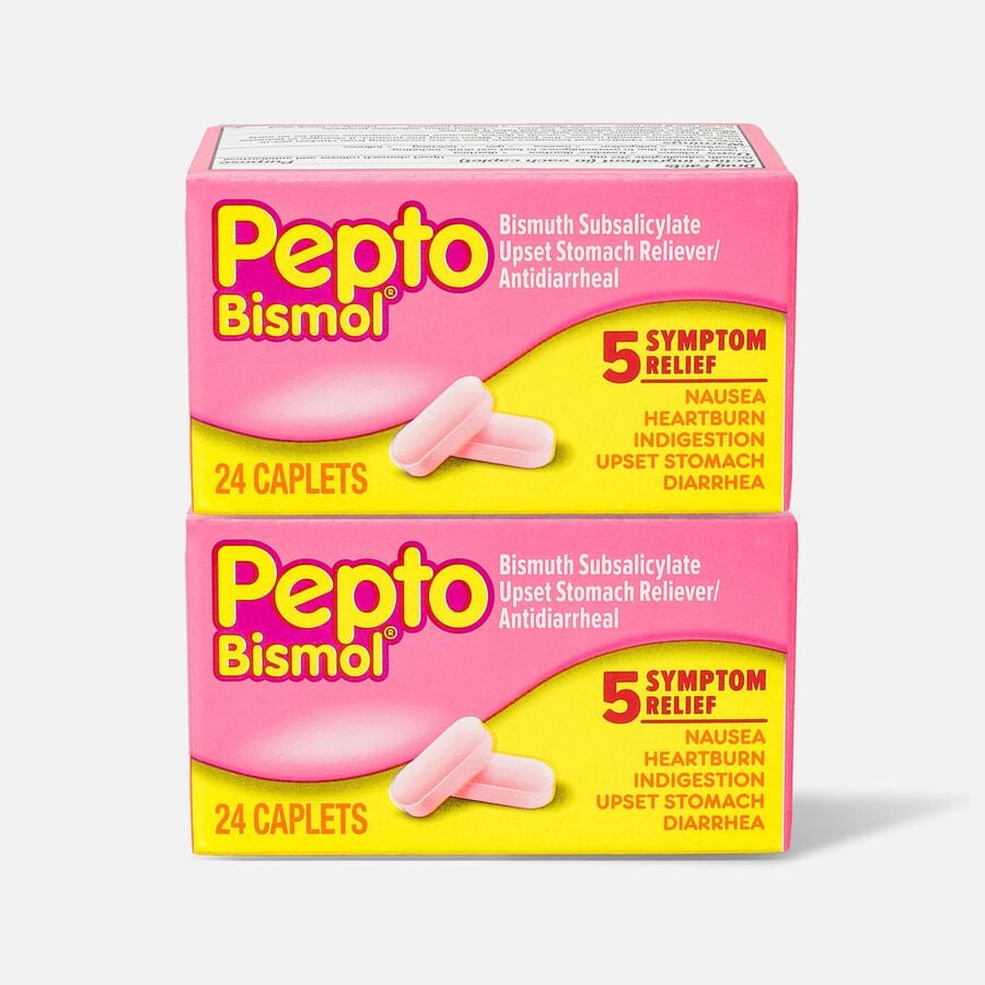 Pepto Caplets, Unflavored, 24 ct. (2-Pack), , large image number 0