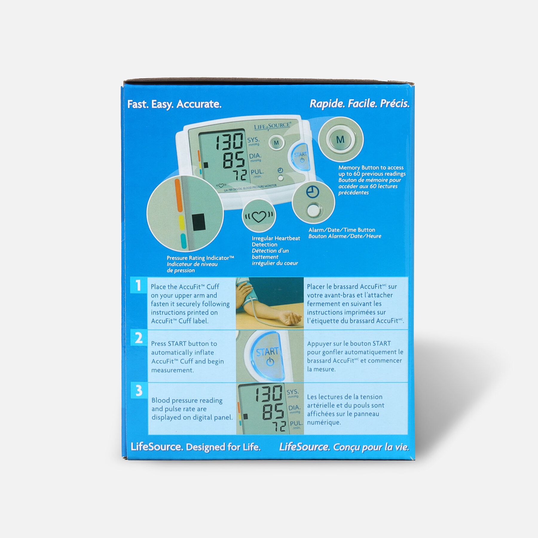 LifeSource UA789AC Arm Blood Pressure Monitor w/ XL Cuff