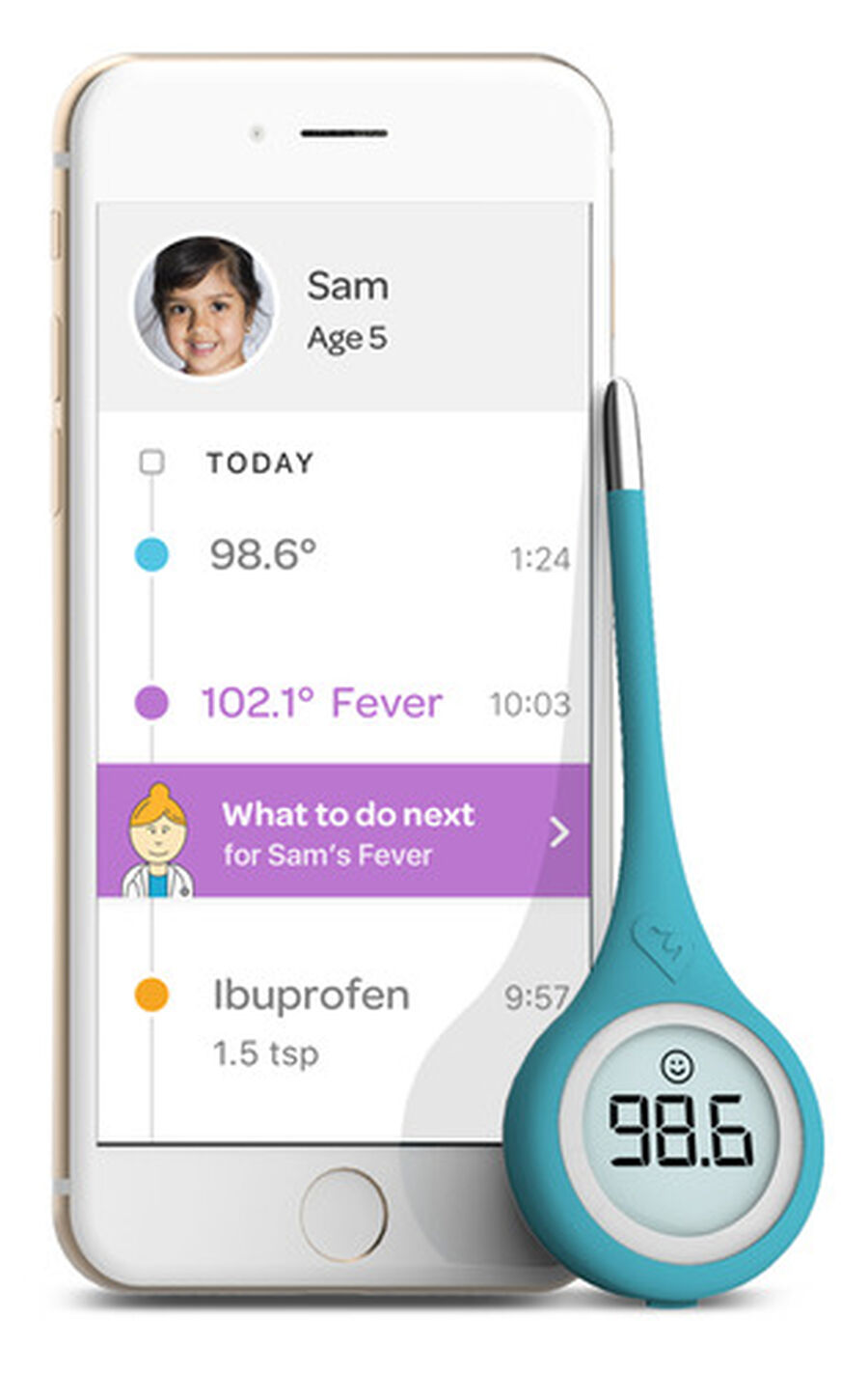 Kinsa QuickCare Smart Stick Digital Thermometer