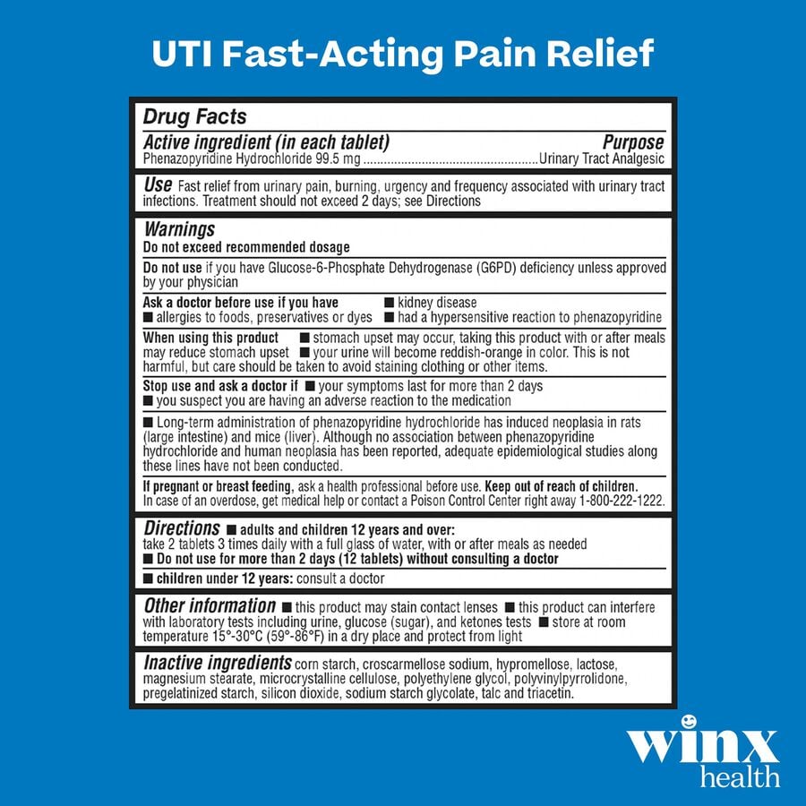Winx Health UTI Fast Acting Pain Relief, 24 ct, , large image number 3
