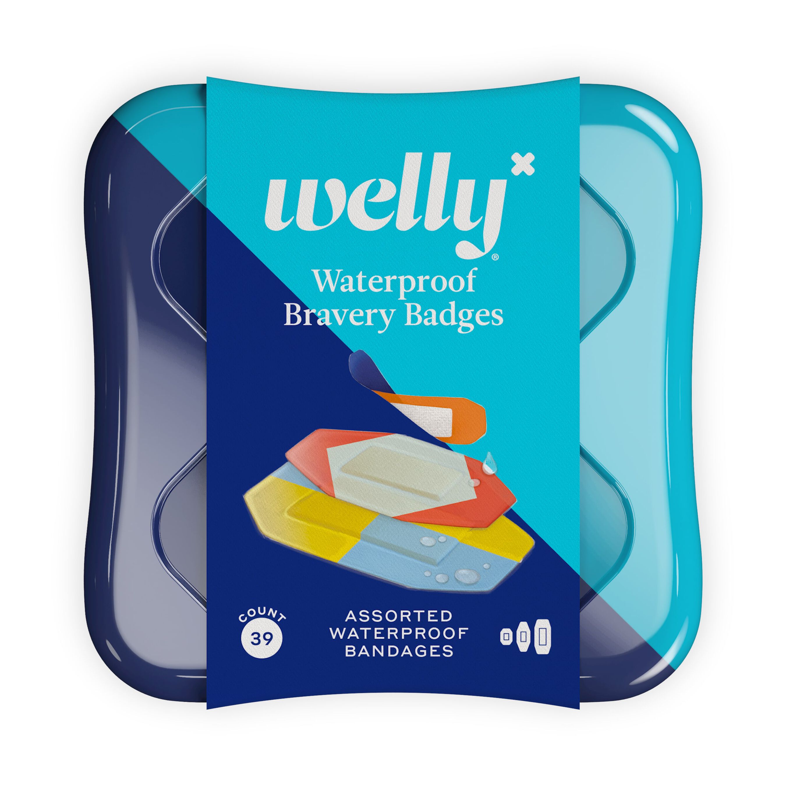 Welly Waterproof Bravery Badges Assorted Waterproof Bandages 39ct