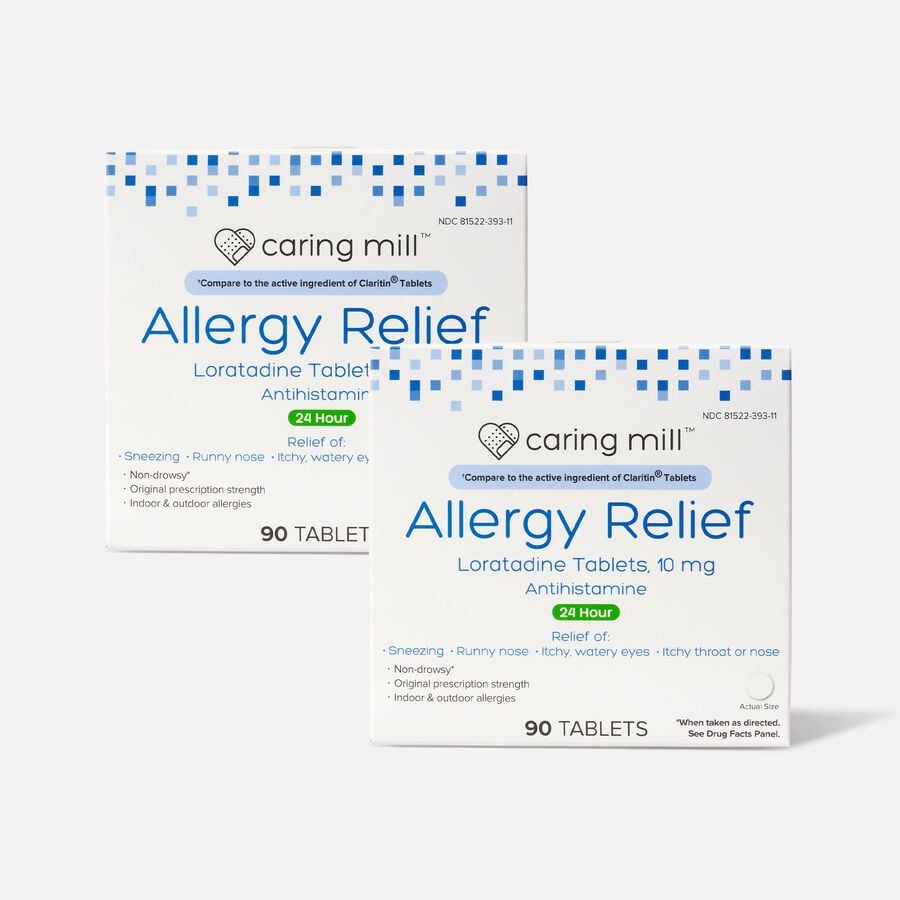 Caring Mill&trade; Allergy Relief Loratadine Tablets, 90 ct. (2-Pack), , large image number 0