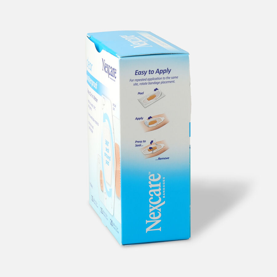 Nexcare Waterproof Clear Bandage, Assorted Sizes, 50 ct., , large image number 3