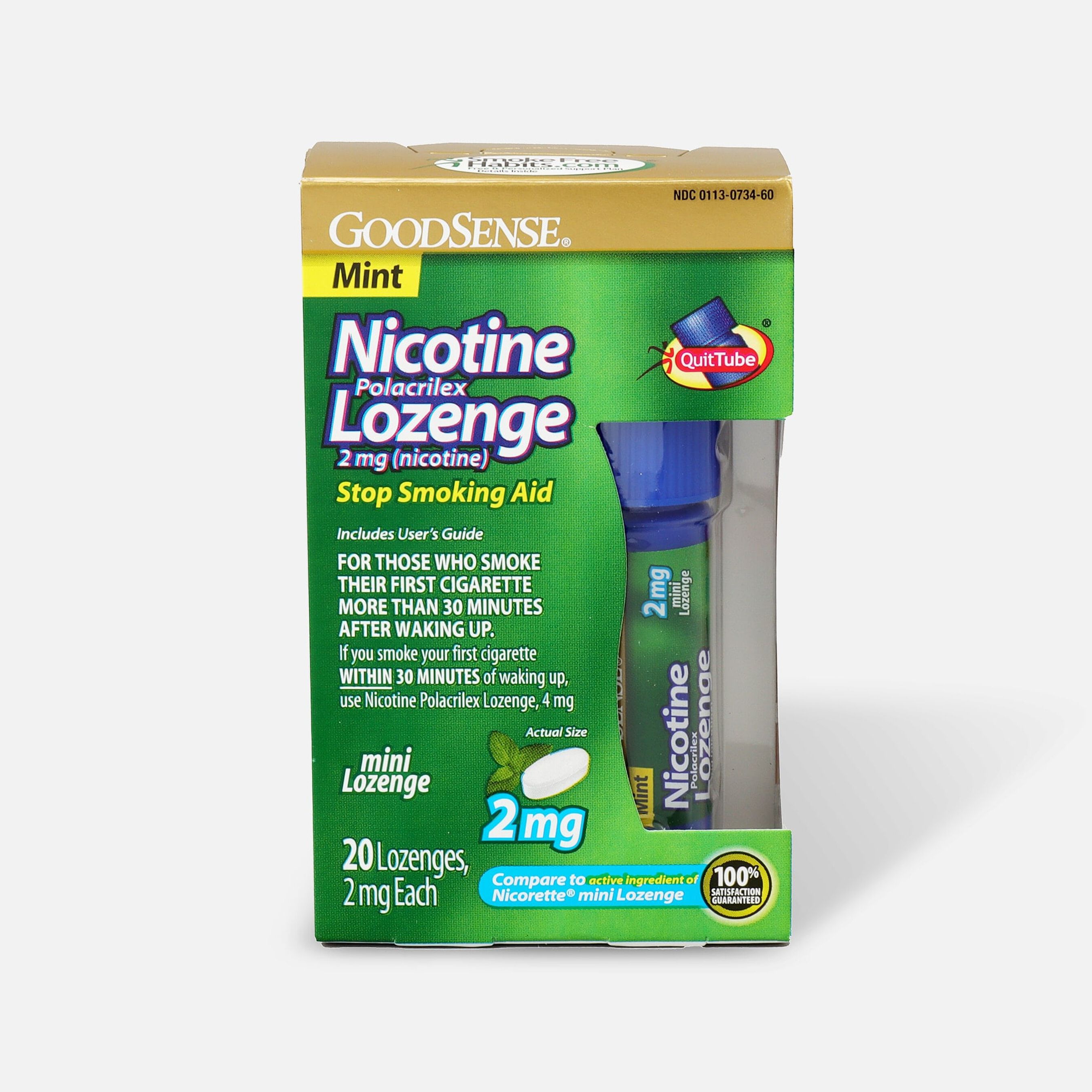 GoodSense® Nicotine Mini Lozenge Quit Tube Mint 2 mg