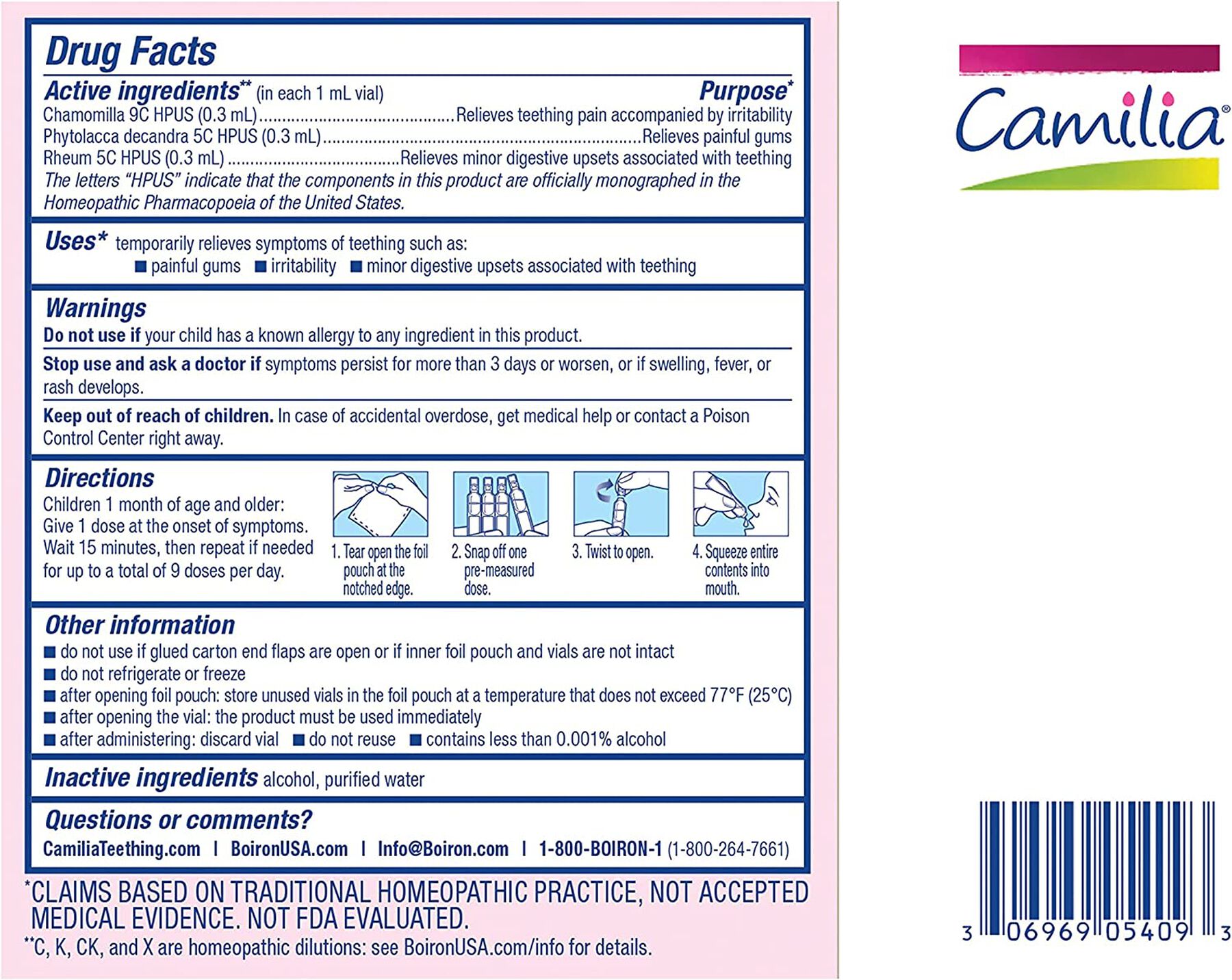 FSA Eligible | Camilia Liquid Dose Teething Relief, 30 ct.