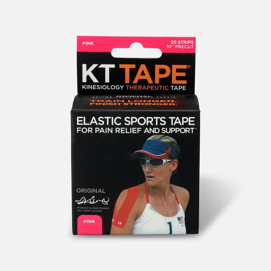 KT TAPE Original, Pre-cut, 20 Strip, Cotton, Pink, Pink, large image number 0