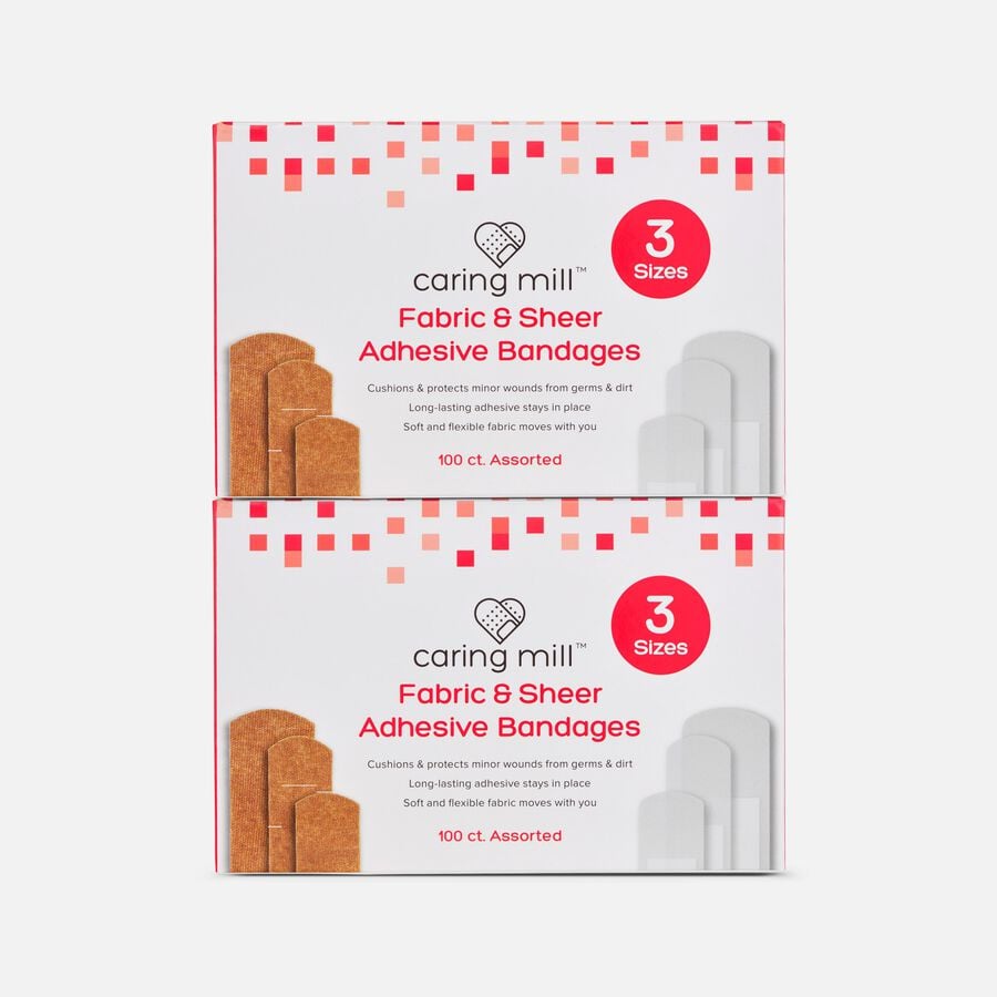 Caring Mill™ Assorted Bandages, Fabric & Sheer, 100 ct. (2-Pack), , large image number 0