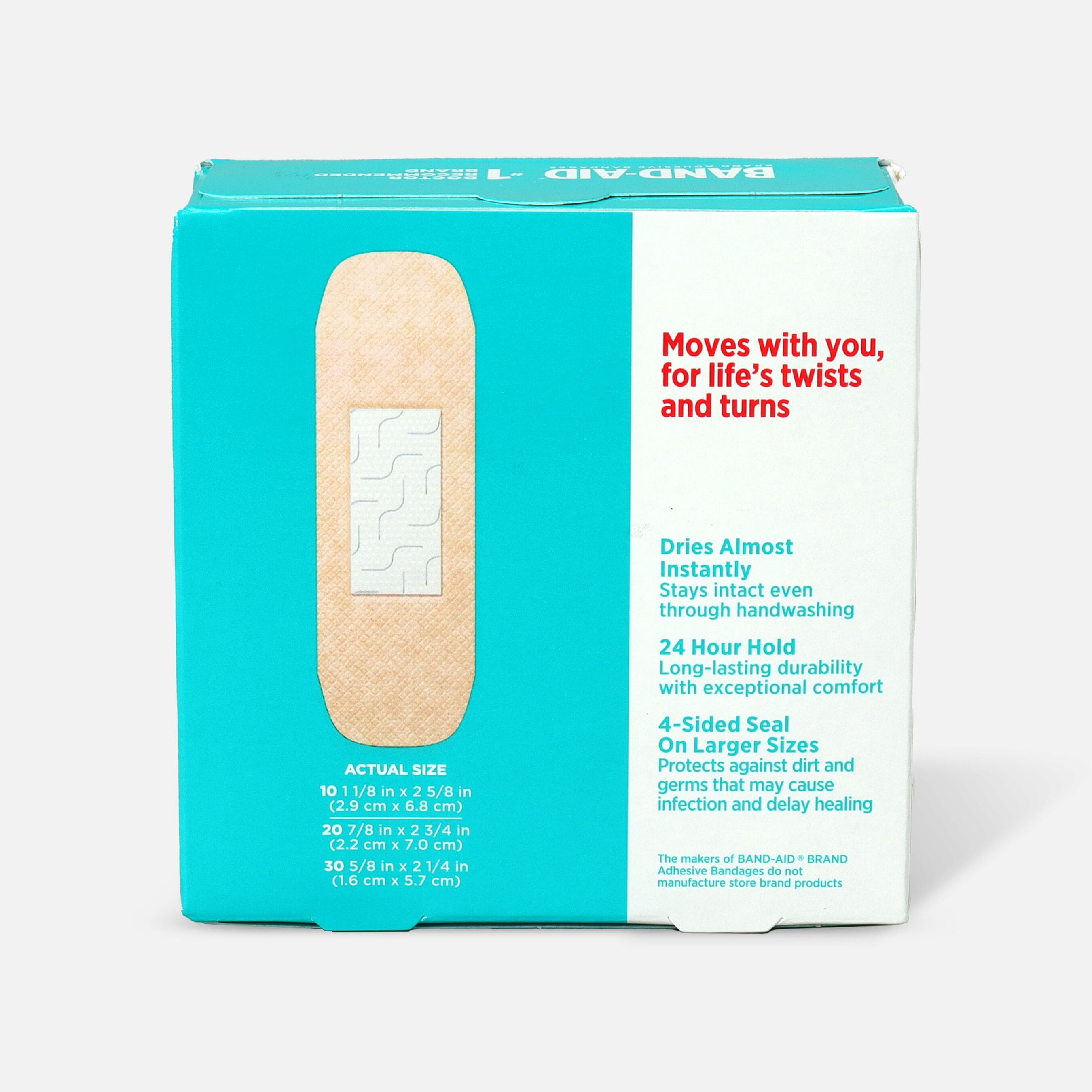 BandAid SkinFlex Adhesive Bandages, Assorted Sizes, 60ct