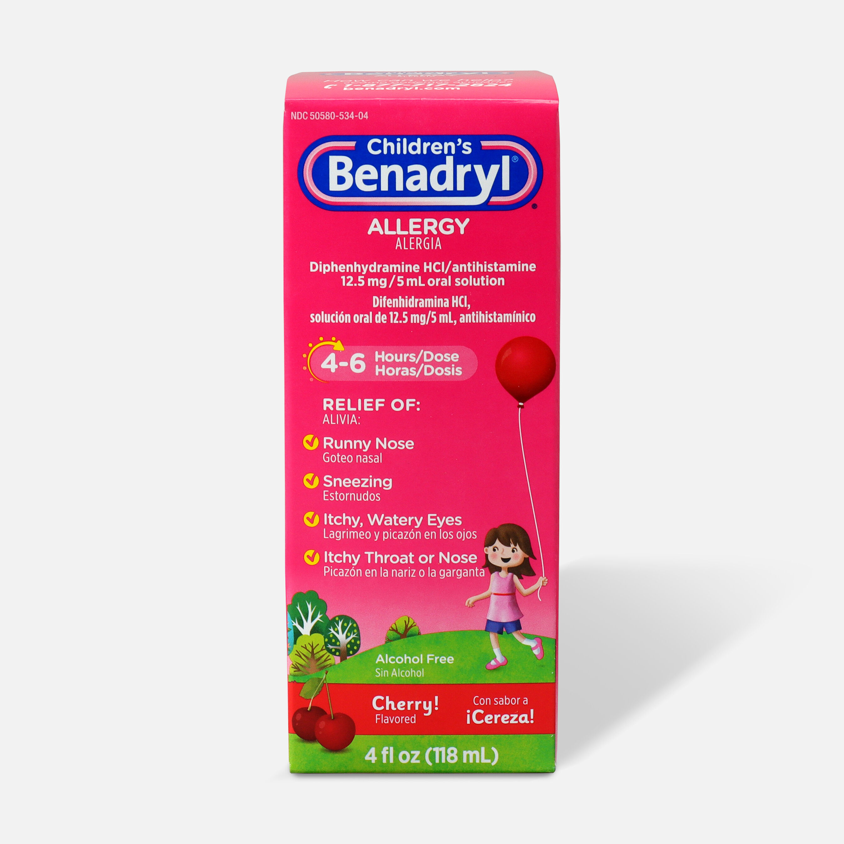 Children's Benadryl Cherry flavored Allergy 4 fl oz