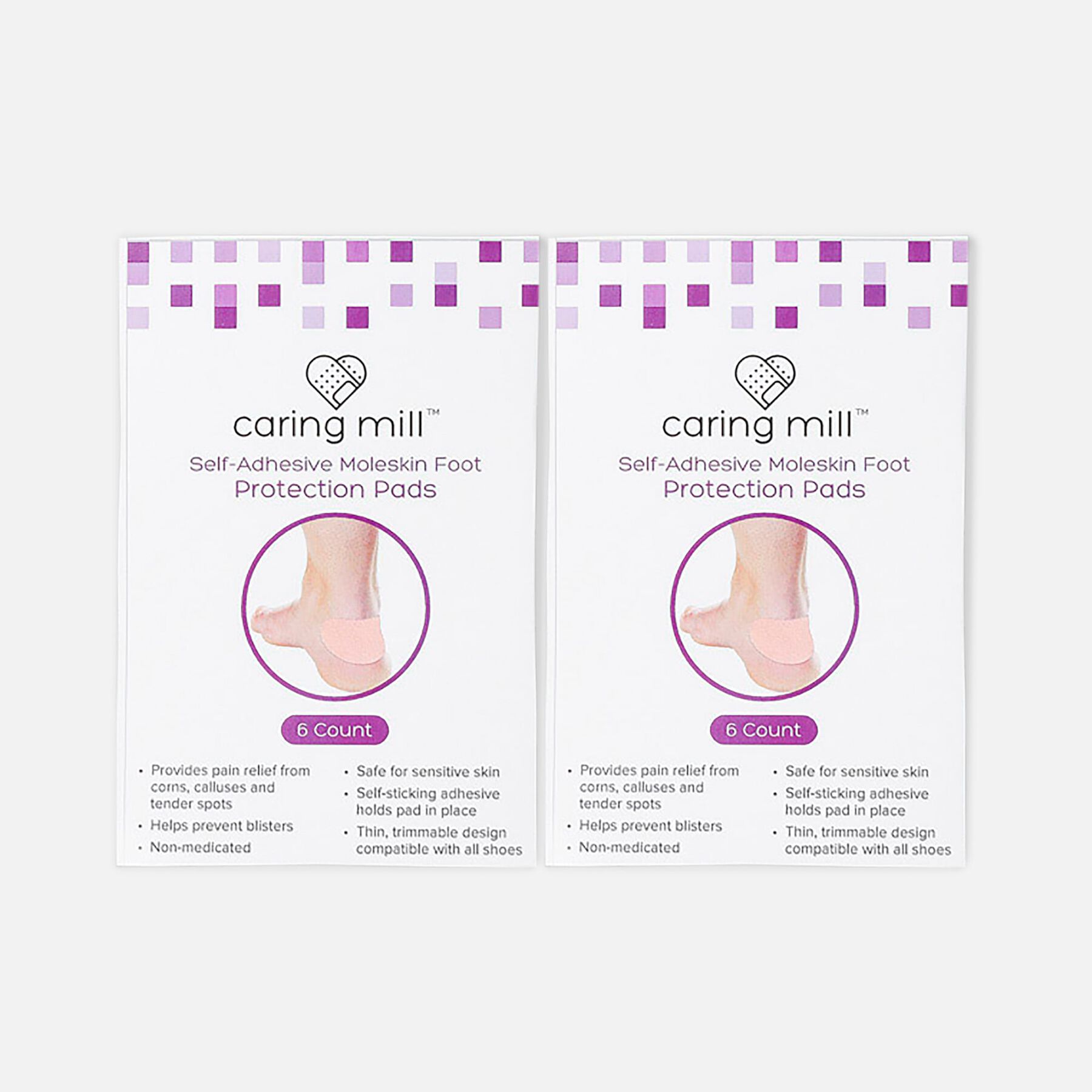 FSA Eligible Caring Mill™ SelfAdhesive Moleskin Foot Protection Pads
