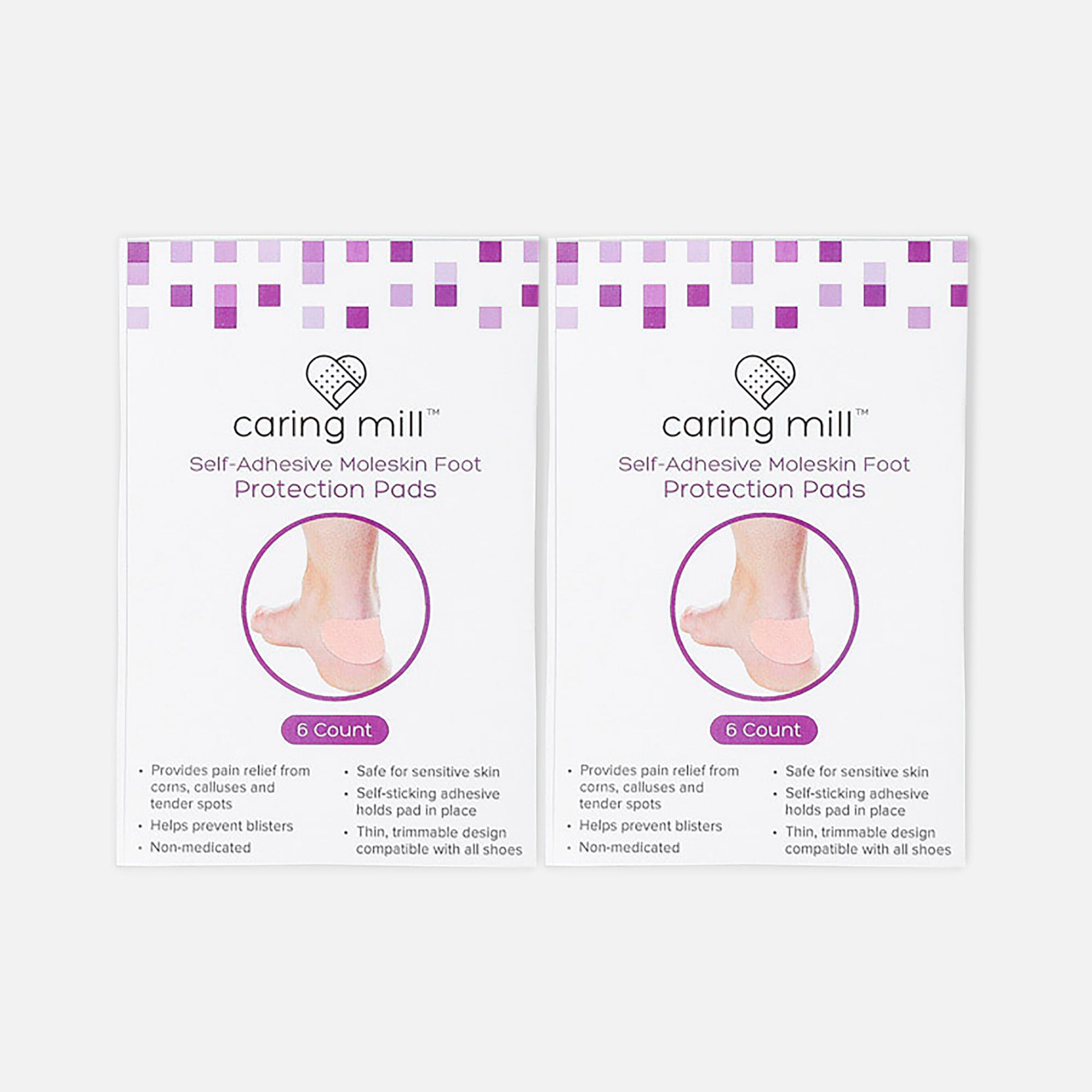 FSA Eligible Caring Mill™ SelfAdhesive Moleskin Foot Protection Pads