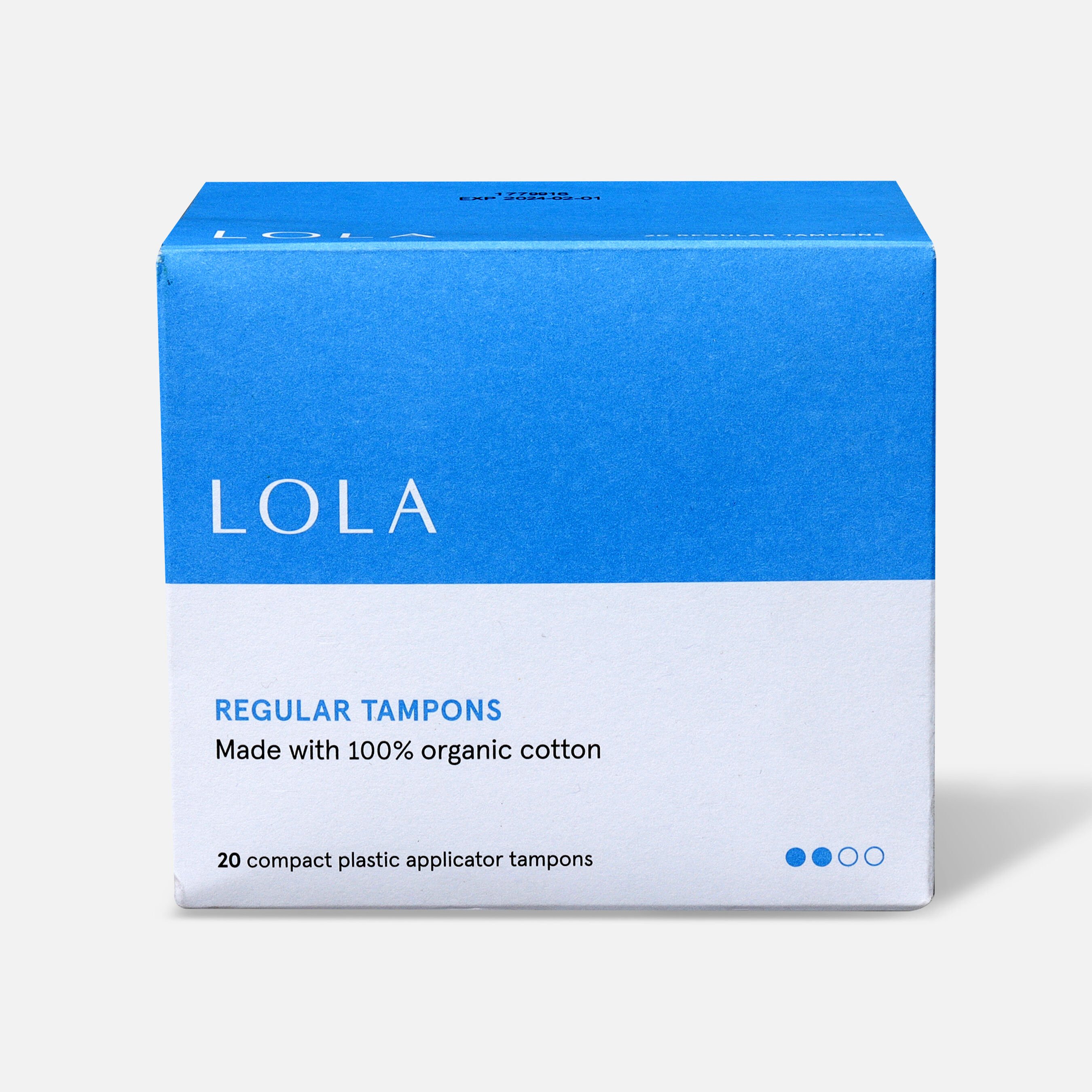 LOLA Tampons, Compact Plastic Applicator, 20ct