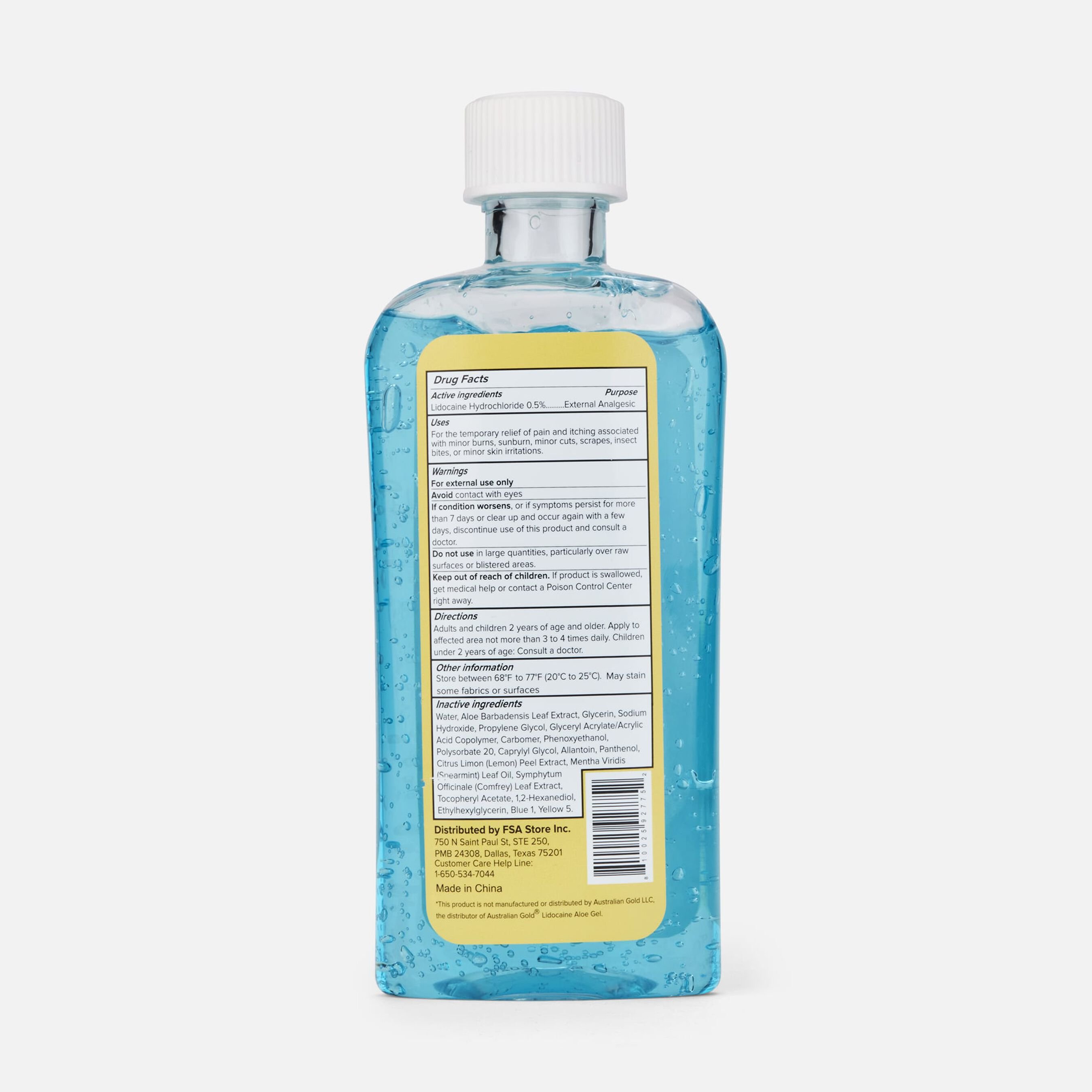 FSA Eligible Caring Mill™ Aftersun Cooling Gel With Lidocaine Aloe Vera