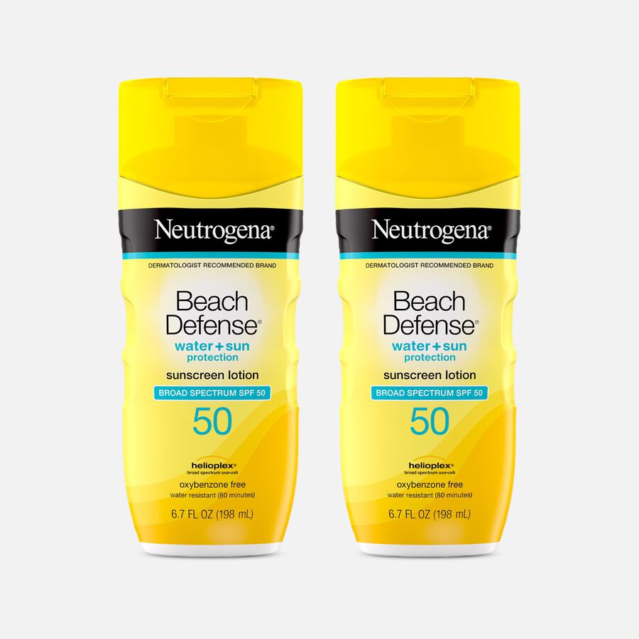 Neutrogena Beach Defense Lotion SPF 50, 6.7 oz. (2-Pack), , large image number 0