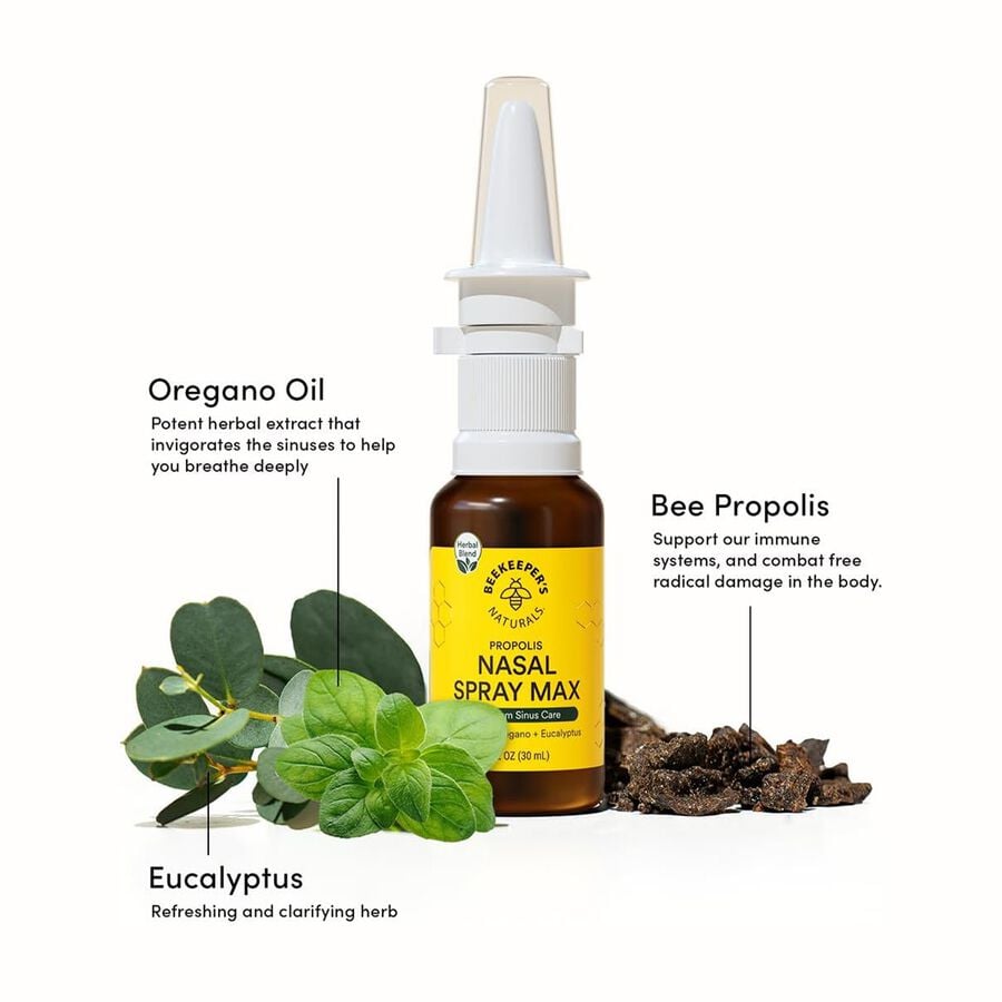 Beekeeper's Naturals Nasal Spray+ Max, 1.0 fl oz., , large image number 3