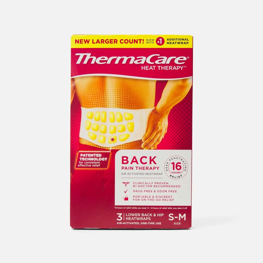 ThermaCare Back & Hip Heatwraps, Small/Medium, 3 ct., , large image number 0
