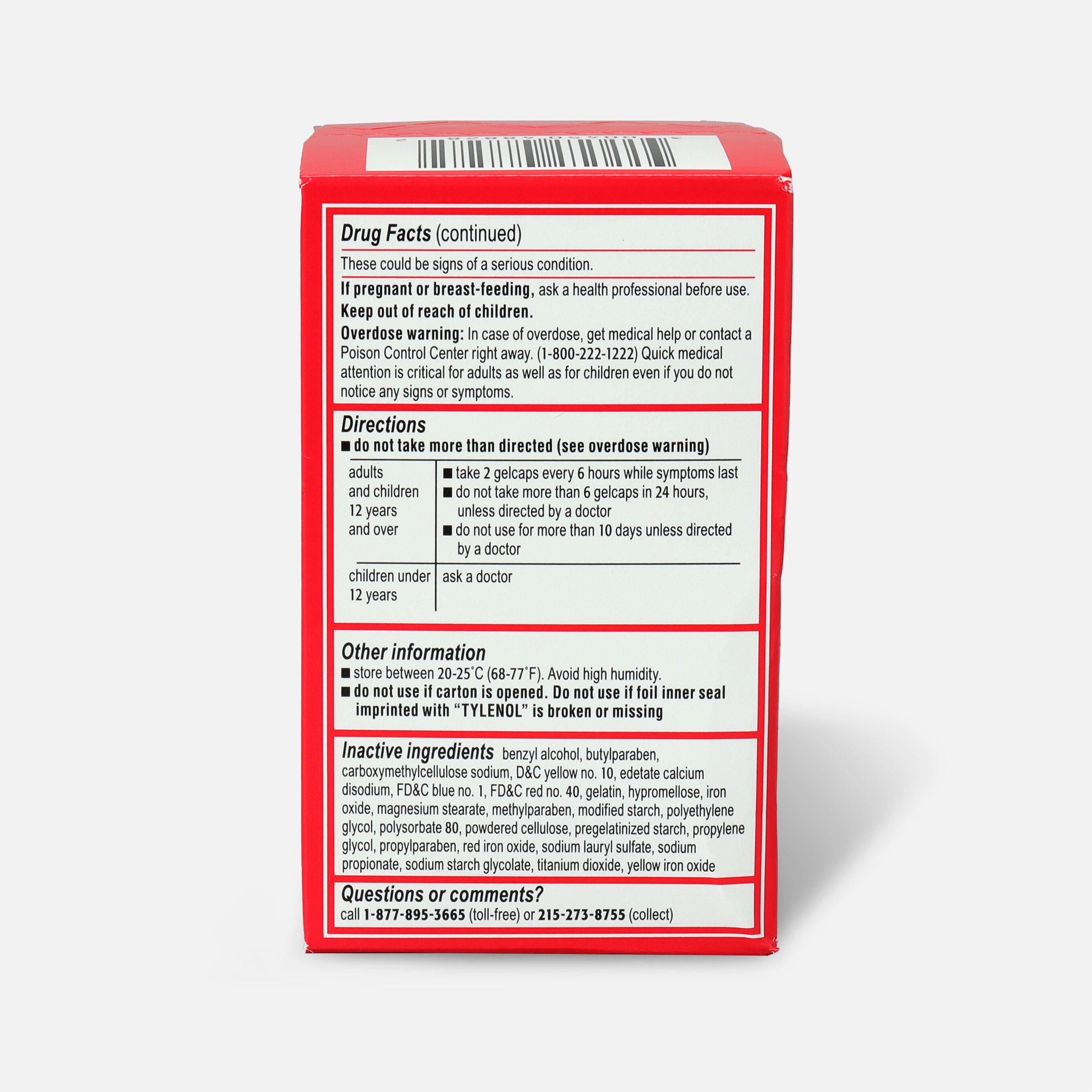 Tylenol Extra Strength Rapid Release Gels, 100 ct