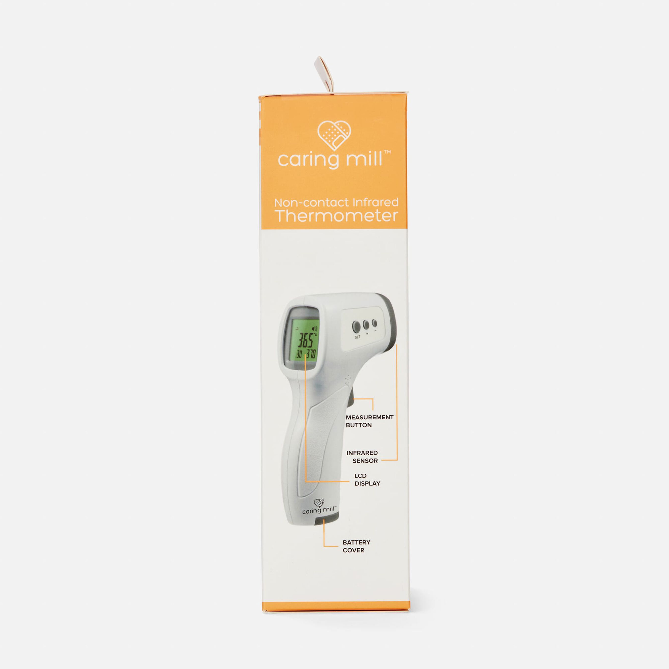 FSA Eligible Caring Mill™ NonContact Infrared Thermometer with Large