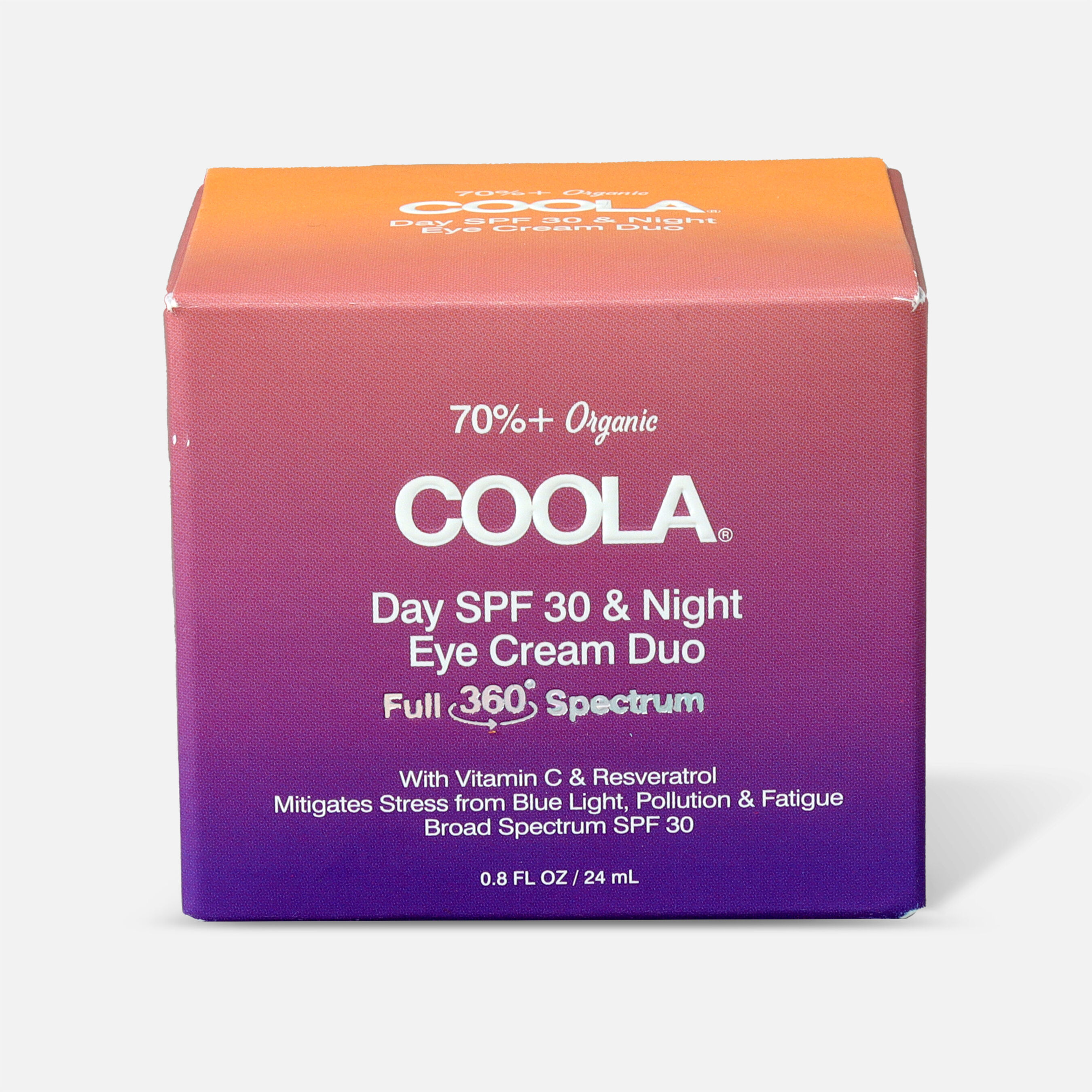 Coola Full Spectrum 360° Day SPF 30 & Night Organic Eye Cream Duo, .8