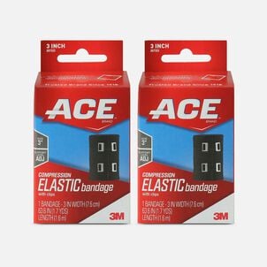 Ace Elastic Bandage with Clips - Black (2-Pack)