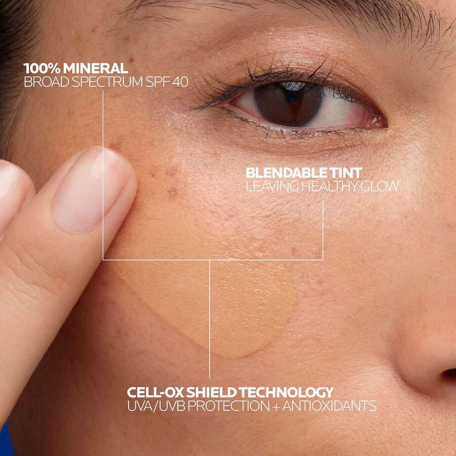 La Roche-Posay Anthelios Mineral Tinted Light Fluid Face Sunscreen, SPF 40, Medium, 1.7 fl oz., Medium, large image number 1