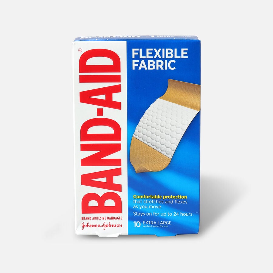 BAND-AID&reg; Flexible Fabric Adhesive Bandages, Extra Large - 10 ct., , large image number 0