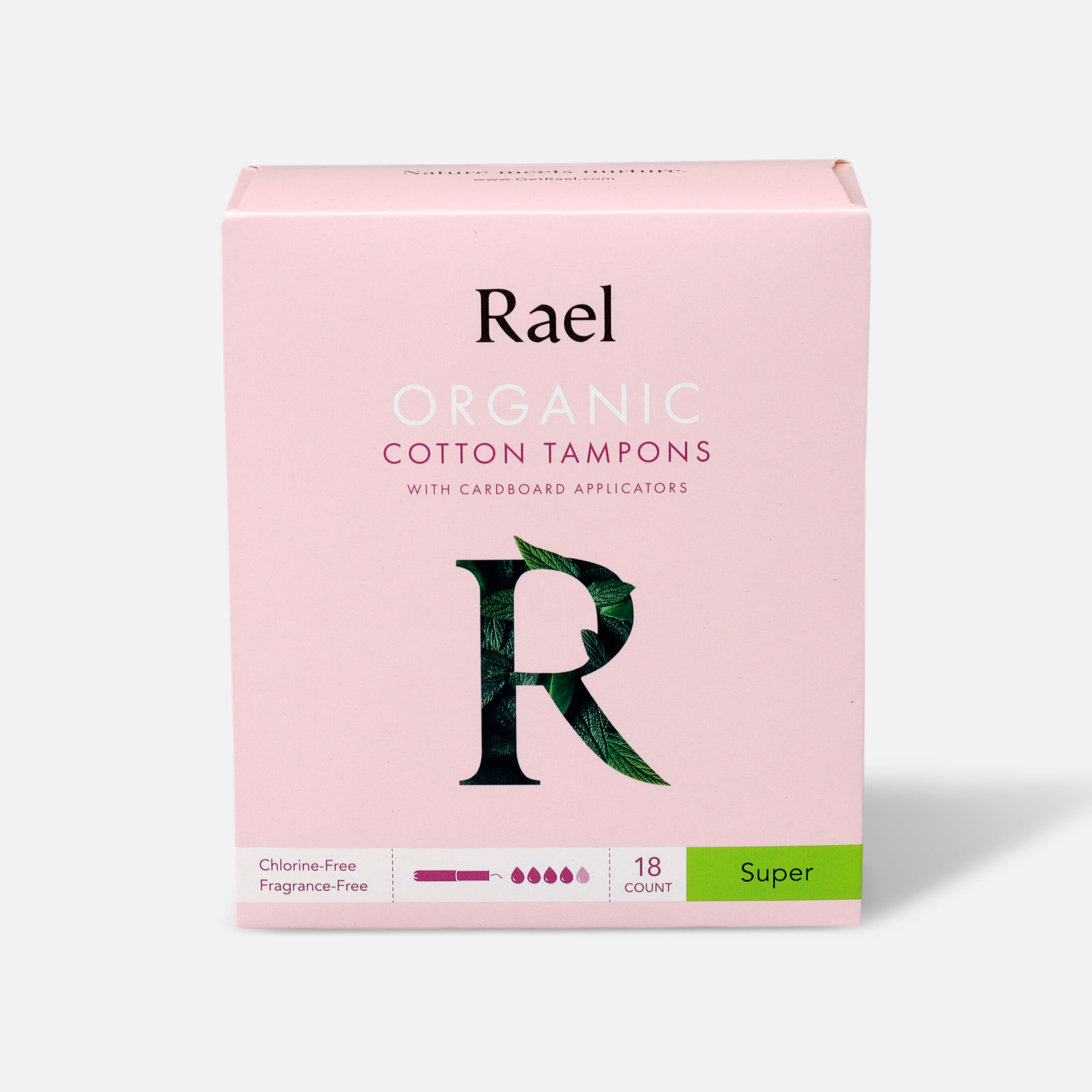 Rael Organic Cotton Tampons with Cardboard Applicator