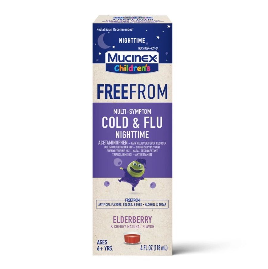 MUCINEX Children's Liquid, Multi-Symptom Cold and Flu Nighttime, , large image number 0
