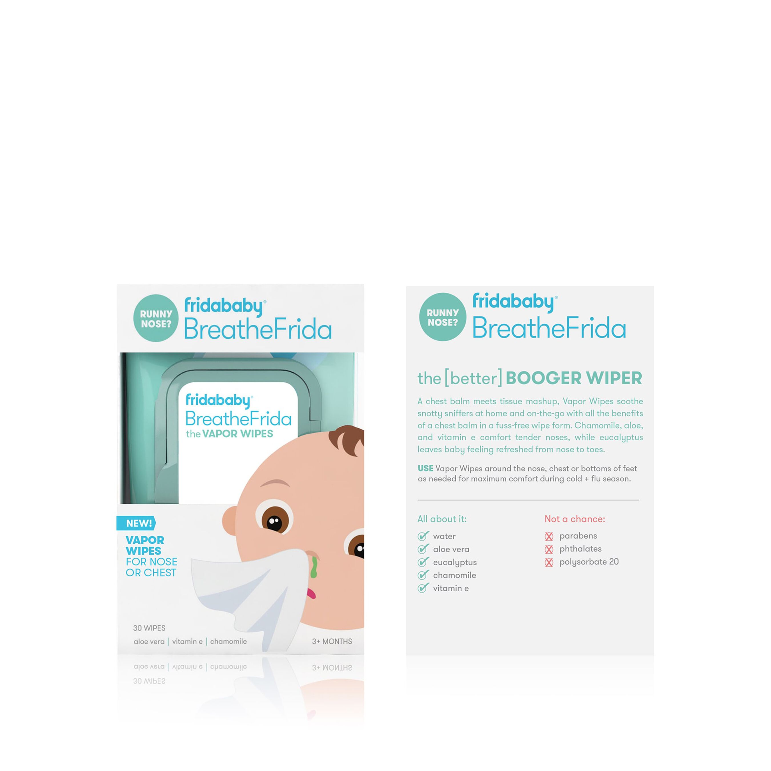 Frida Baby BreatheFrida Vapor Wipes for Nose or Chest