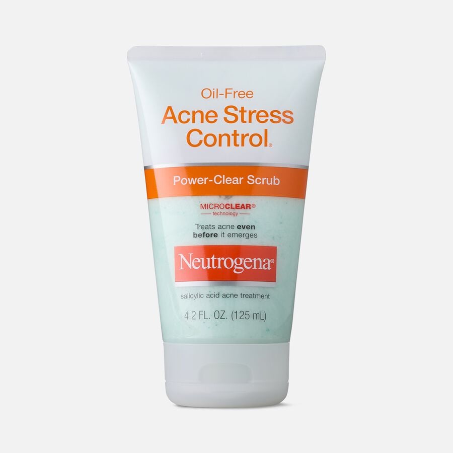 Neutrogena Oil-Free Acne Stress Control Power-Clear Scrub, 4.2 fl oz., , large image number 0