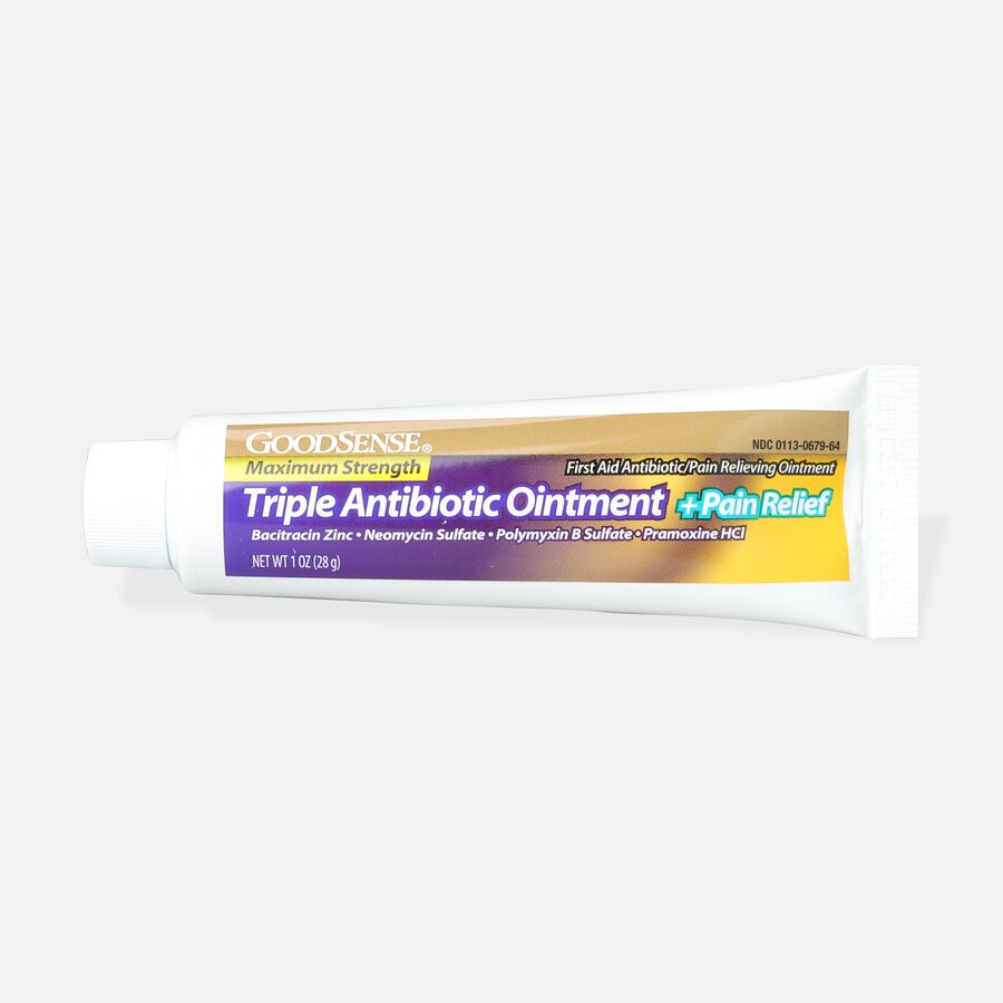 GoodSense® Max Strength Triple Antibiotic Ointment+ Pain Relief, 1 oz., , large image number 1