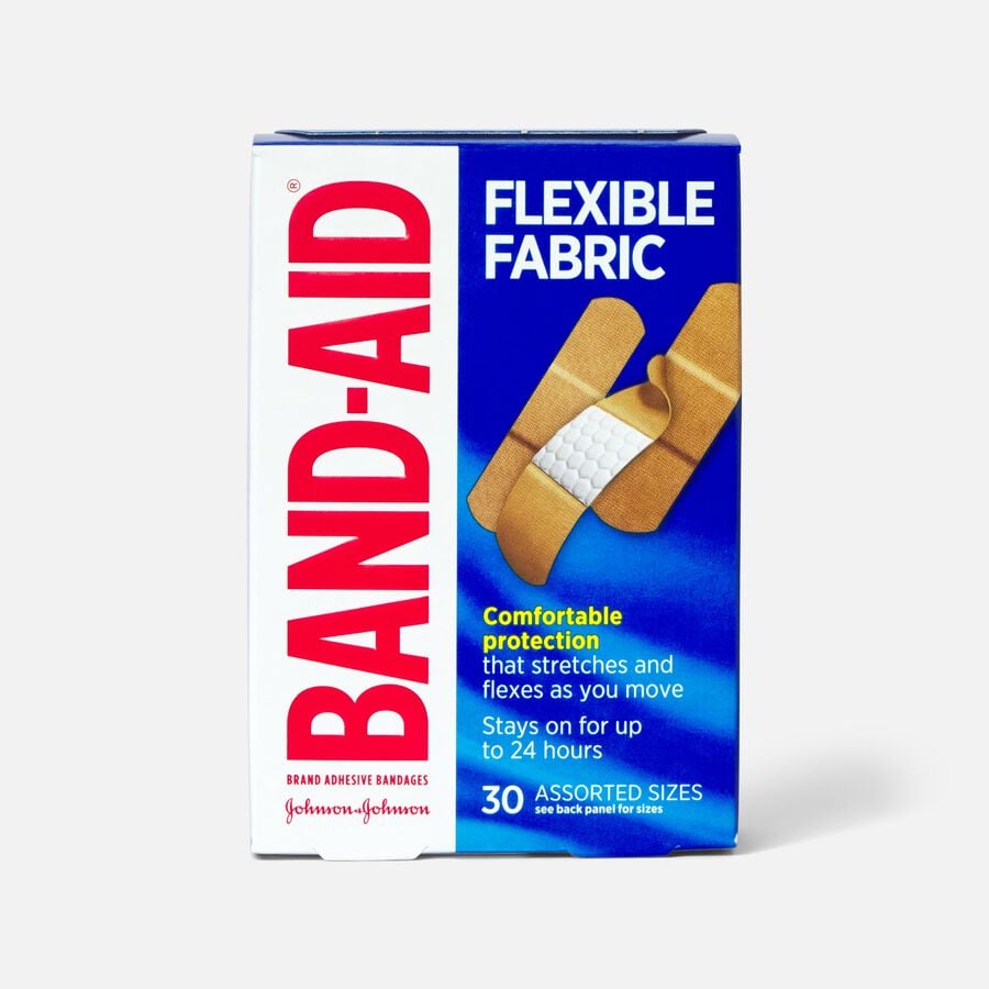 Band-Aid Flexible Fabric Adhesive Bandages, Assorted, 30 ct., , large image number 0