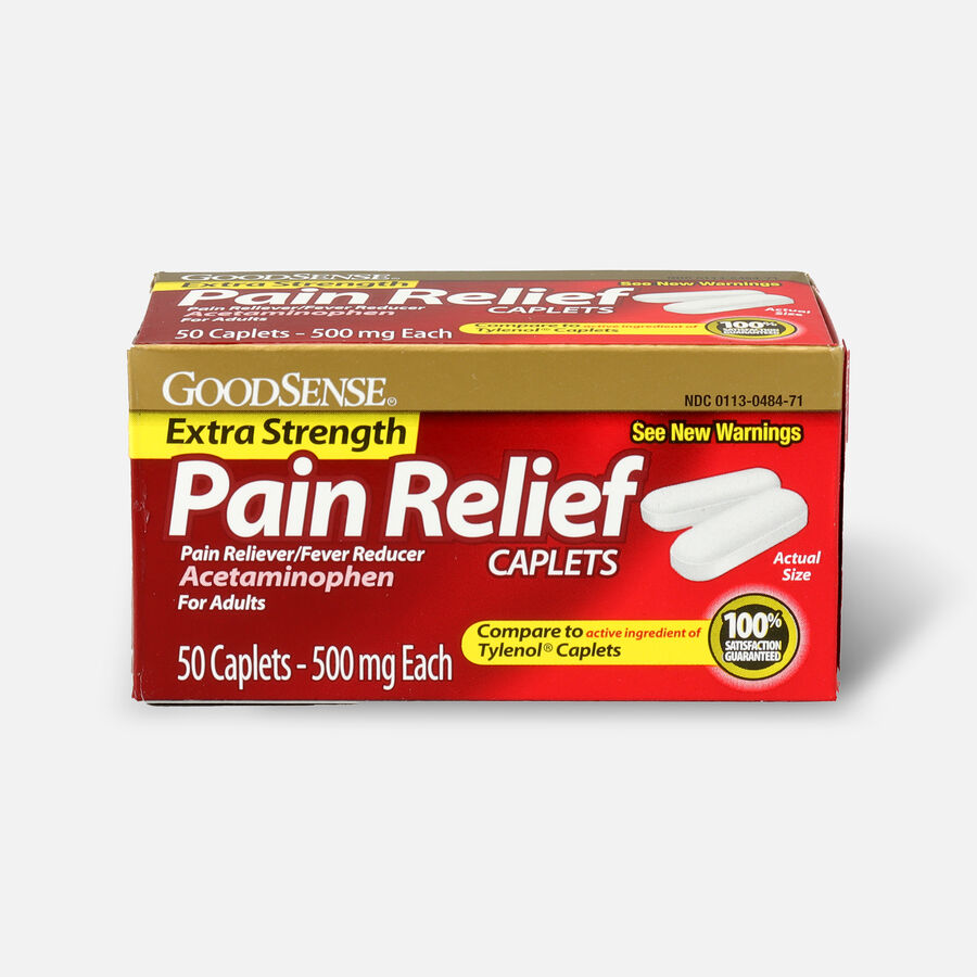 GoodSense® Pain Relief Extra Strength 500 mg Caplets, 50 ct